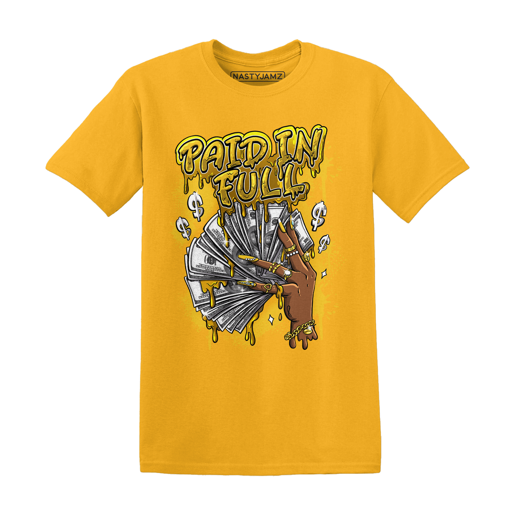 Yellow Ochre 6s T Shirt Match Paid In Full - NastyJamz