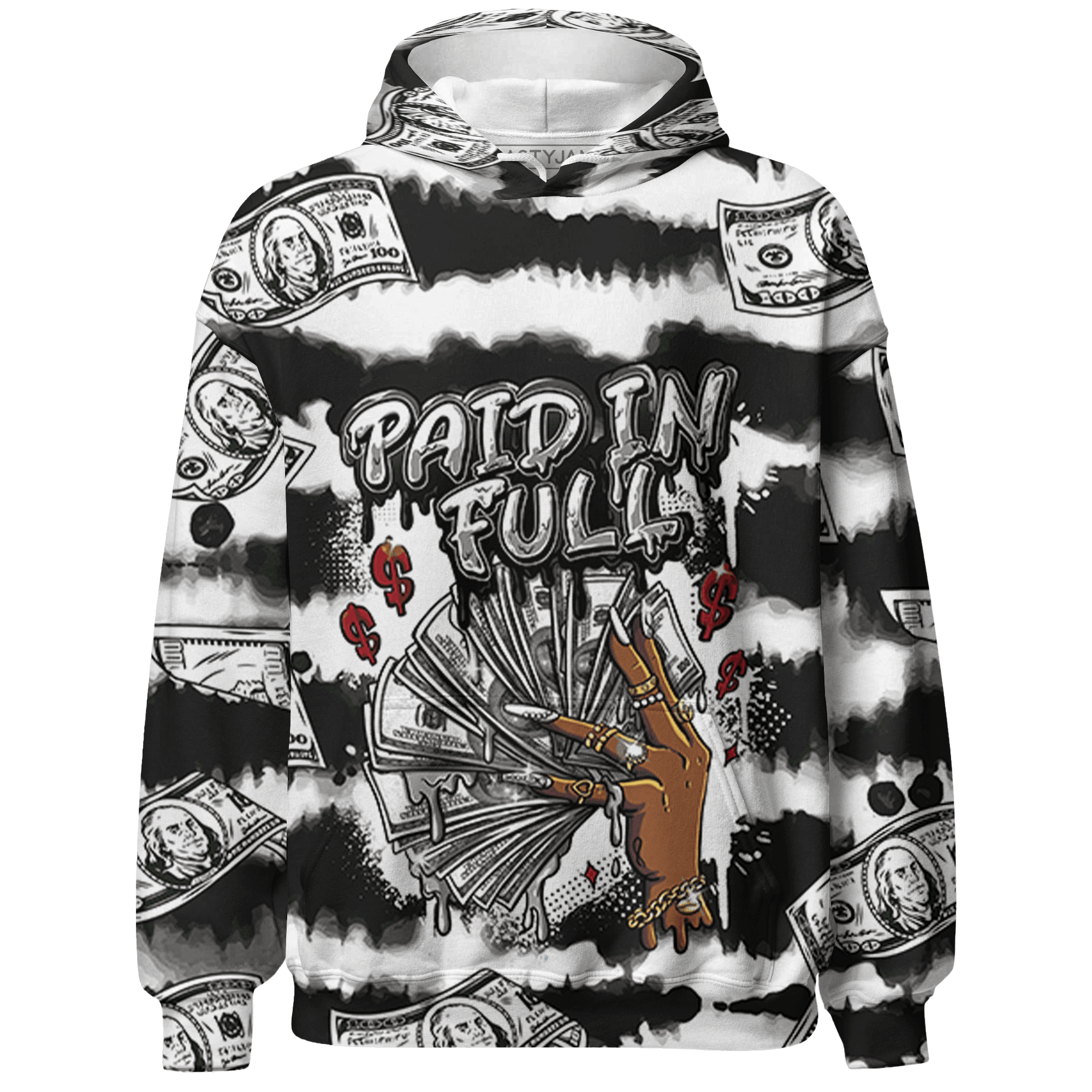 Retro Red Taxi 12s Hoodie Match Paid In Full 3D All-Over Print - NastyJamz