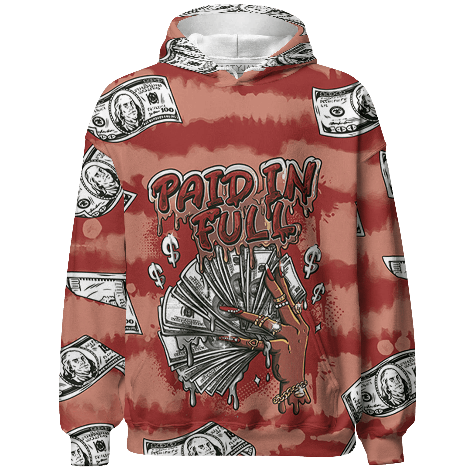 Dune Red 13s Hoodie Match Paid In Full 3D All-Over Print - NastyJamz