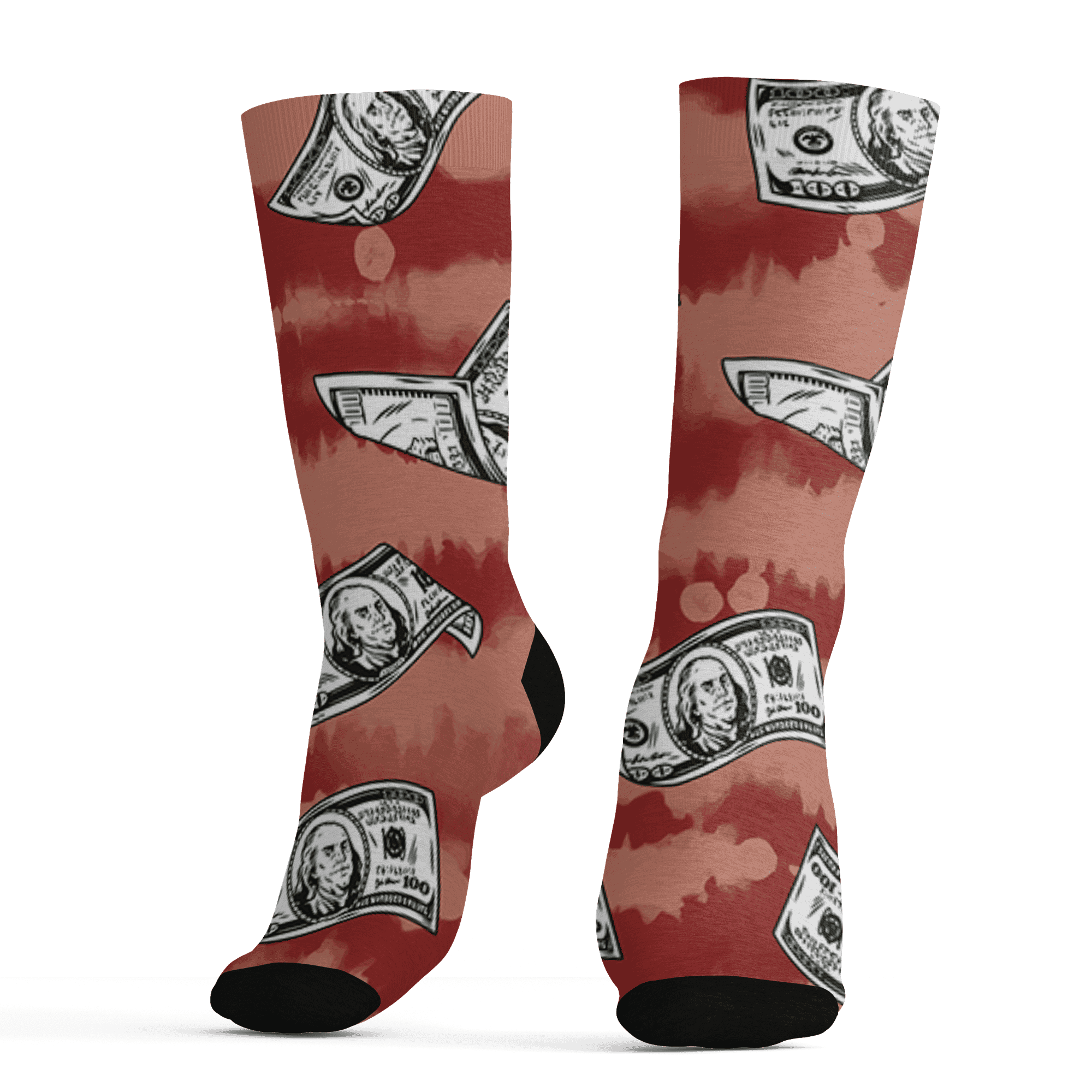 Dune Red 13s Socks Match Paid In Full 3D All-Over Print - NastyJamz