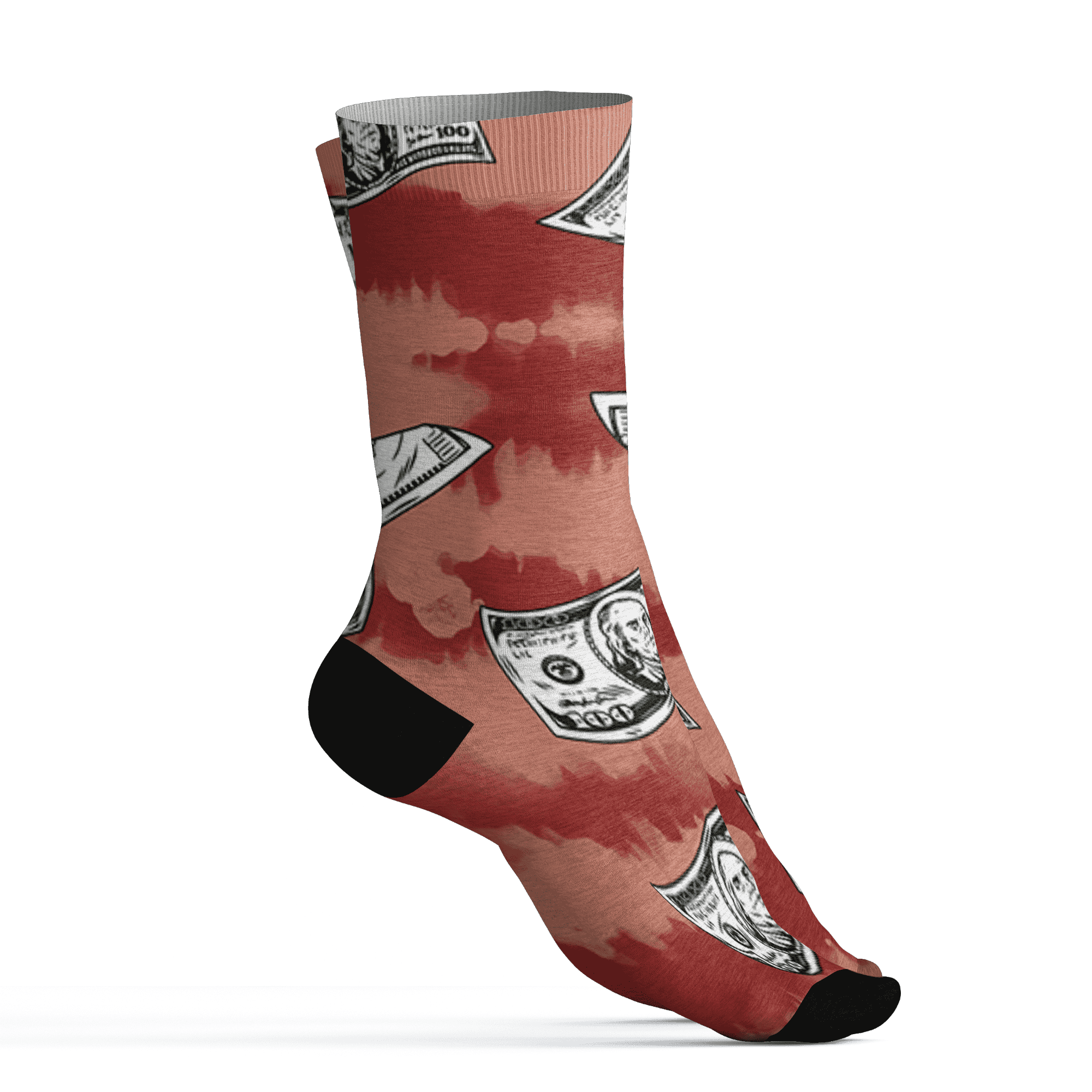 Dune Red 13s Socks Match Paid In Full 3D All-Over Print - NastyJamz