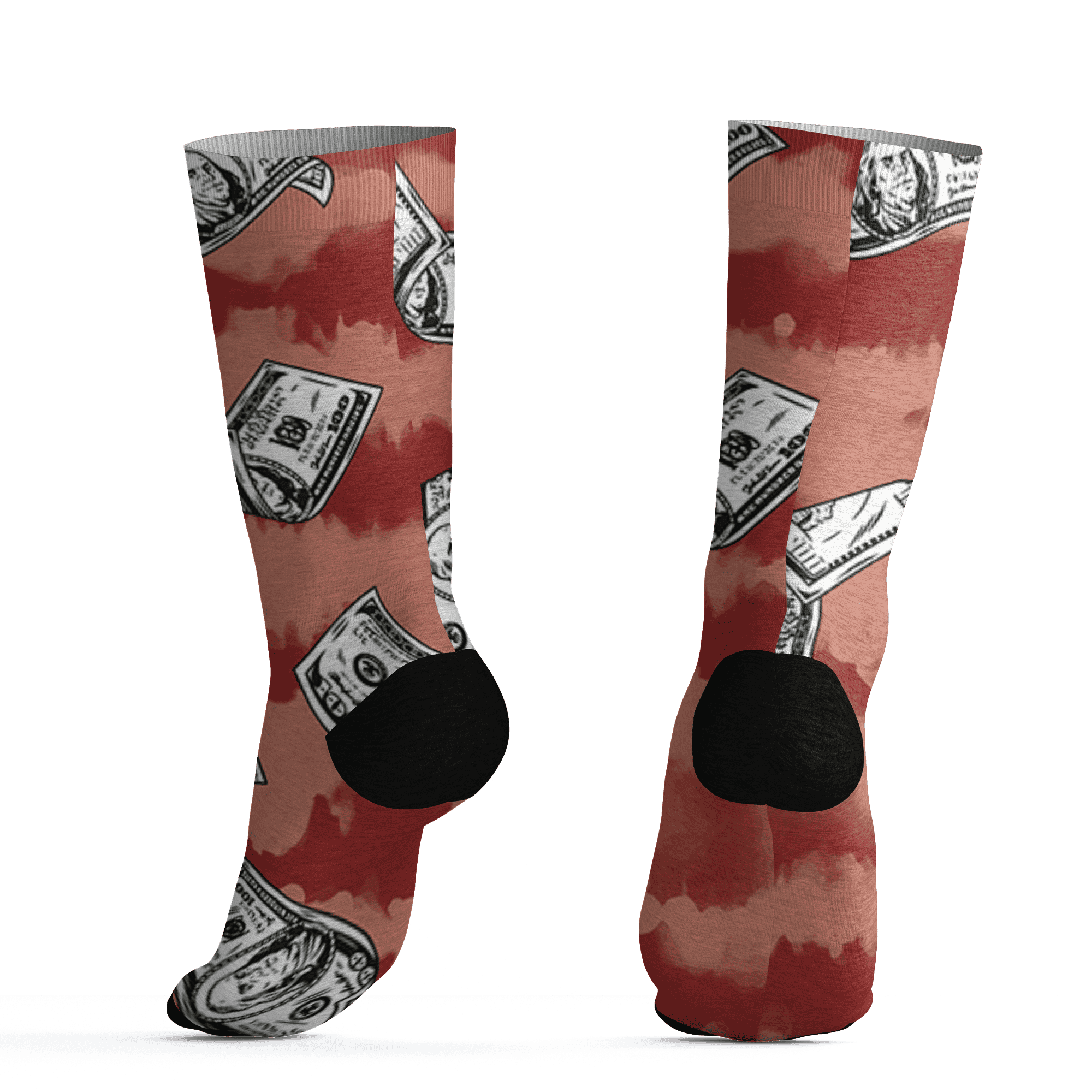 Dune Red 13s Socks Match Paid In Full 3D All-Over Print - NastyJamz