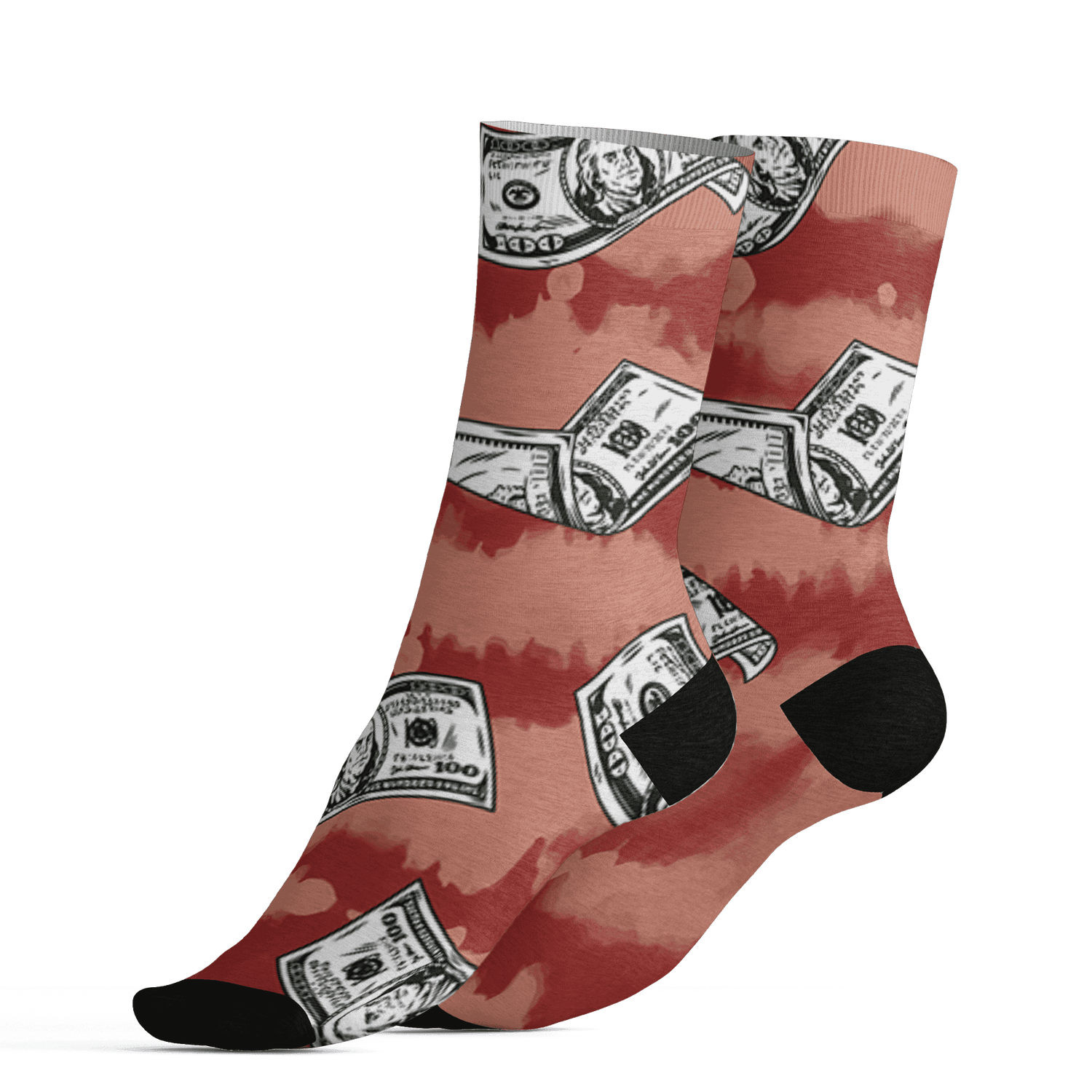 Dune Red 13s Socks Match Paid In Full 3D All-Over Print - NastyJamz