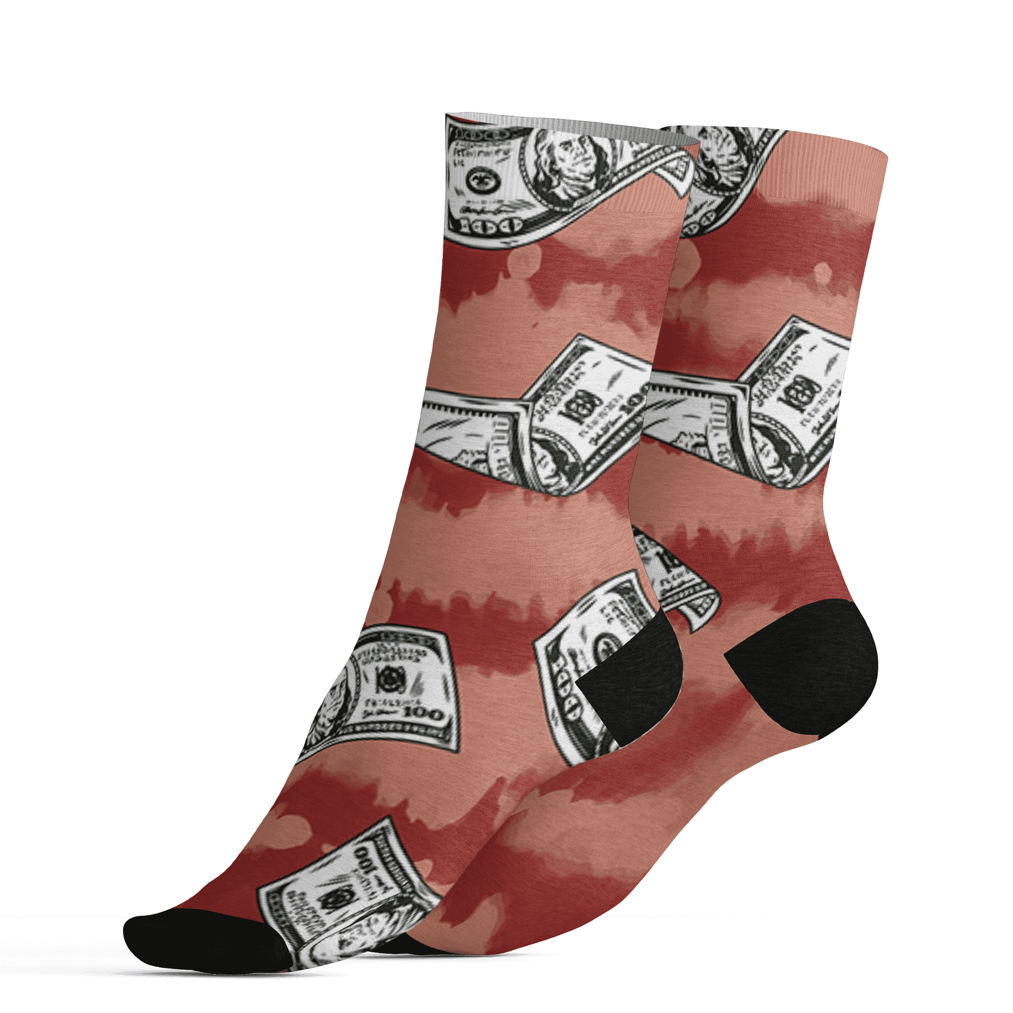 Dune Red 13s Socks Match Paid In Full 3D All-Over Print - NastyJamz