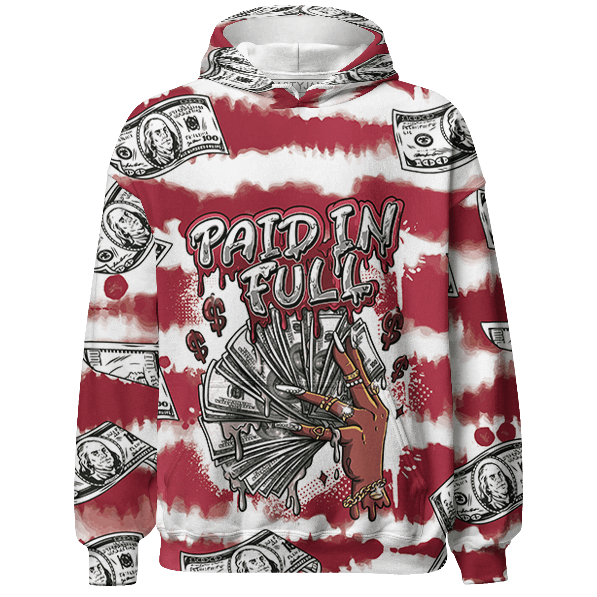 High 85 Metallic Burgundy 1s Hoodie Match Paid In Full 3D All-Over Print - NastyJamz