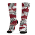 High 85 Metallic Burgundy 1s Socks Match Paid In Full 3D All-Over Print - NastyJamz