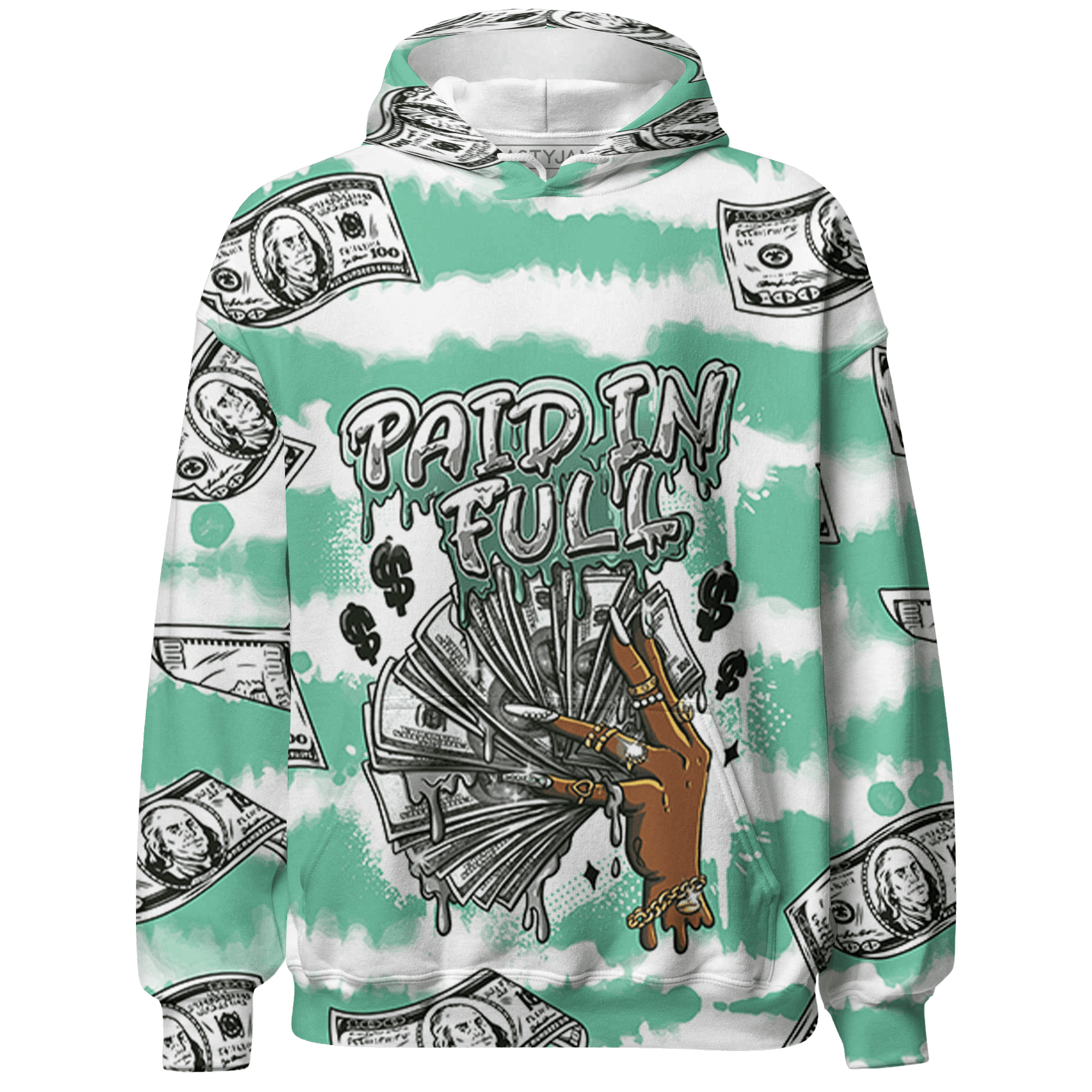 High OG Green Glow 1s Hoodie Match Paid In Full 3D All-Over Print - NastyJamz