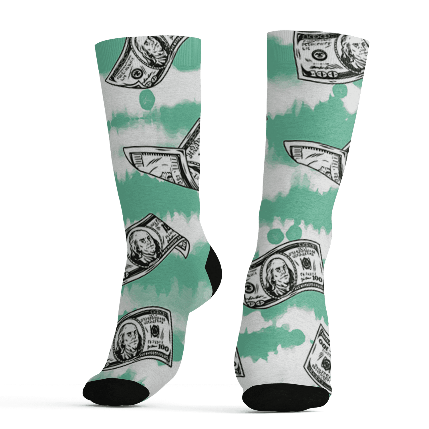 High OG Green Glow 1s Socks Match Paid In Full 3D All-Over Print - NastyJamz