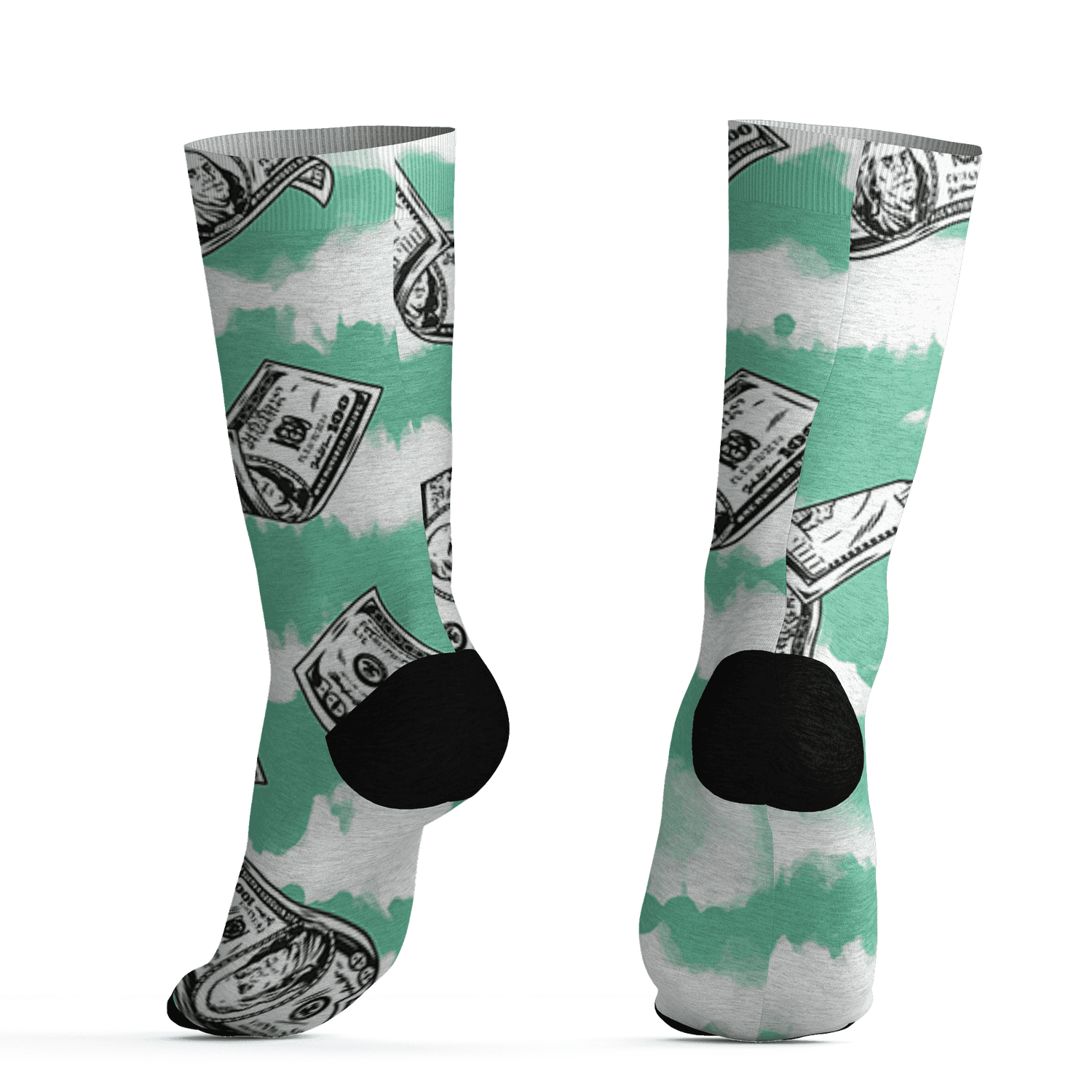 High OG Green Glow 1s Socks Match Paid In Full 3D All-Over Print - NastyJamz