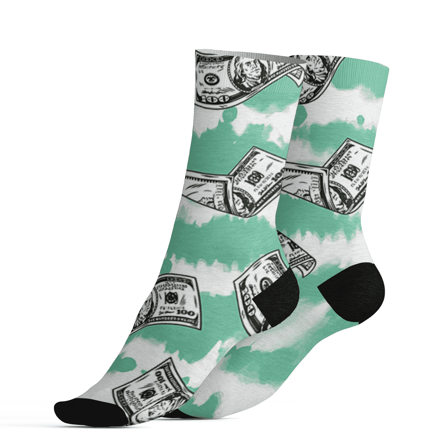High OG Green Glow 1s Socks Match Paid In Full 3D All-Over Print - NastyJamz