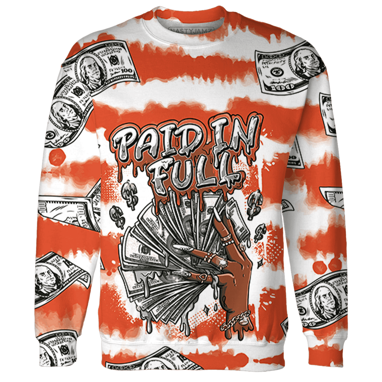 Georgia Peach 3s Sweatshirt Match Paid In Full 3D All-Over Print - NastyJamz
