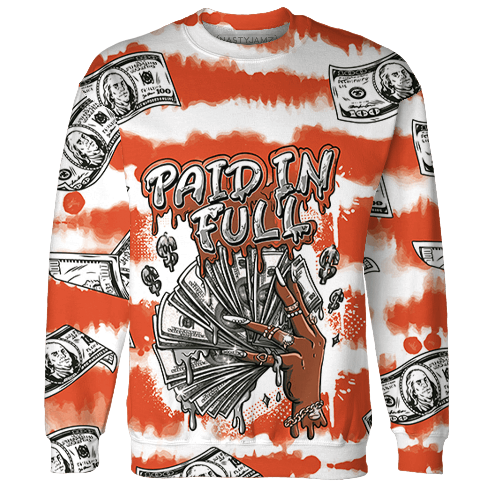 Georgia Peach 3s Sweatshirt Match Paid In Full 3D All-Over Print - NastyJamz