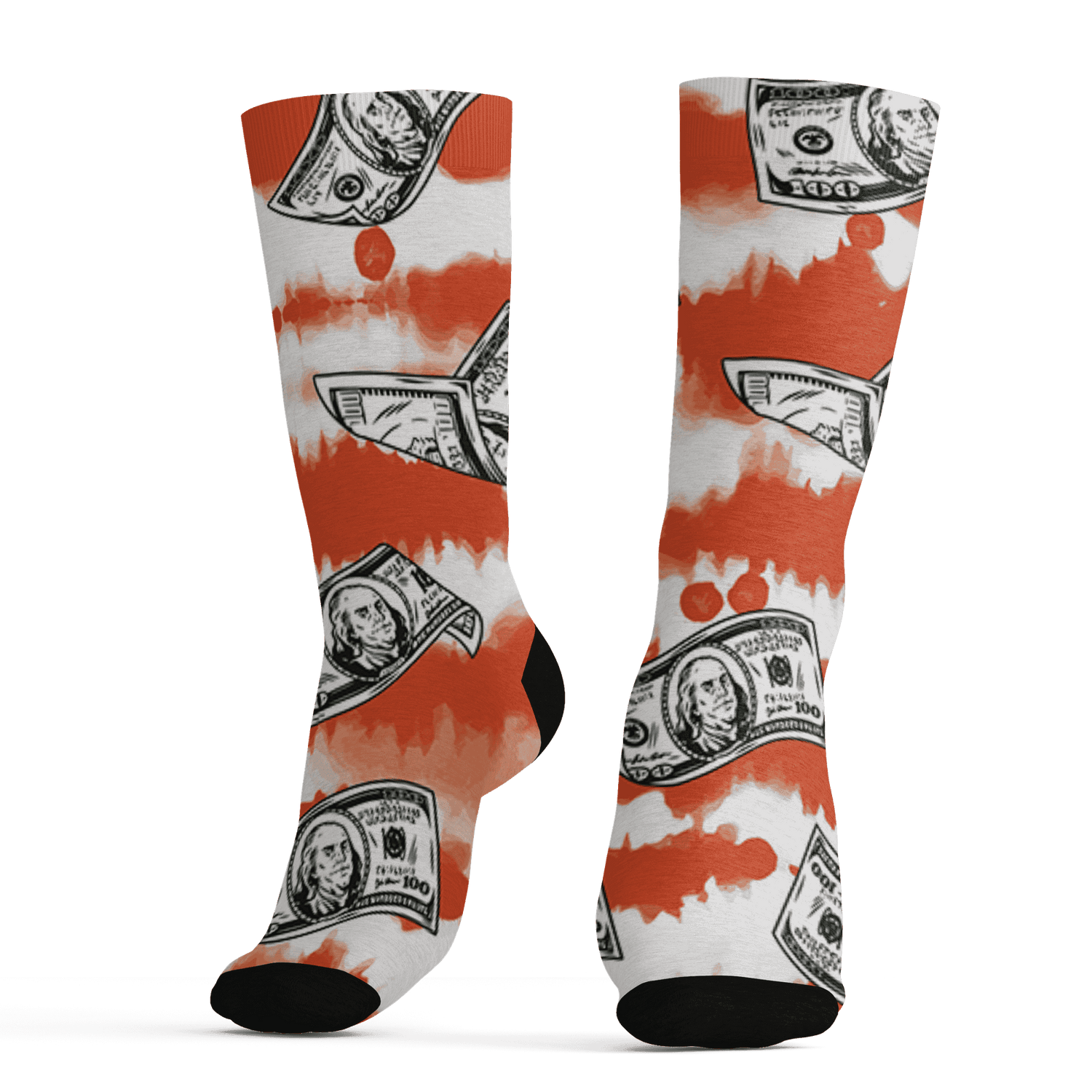 Georgia Peach 3s Socks Match Paid In Full 3D All-Over Print - NastyJamz