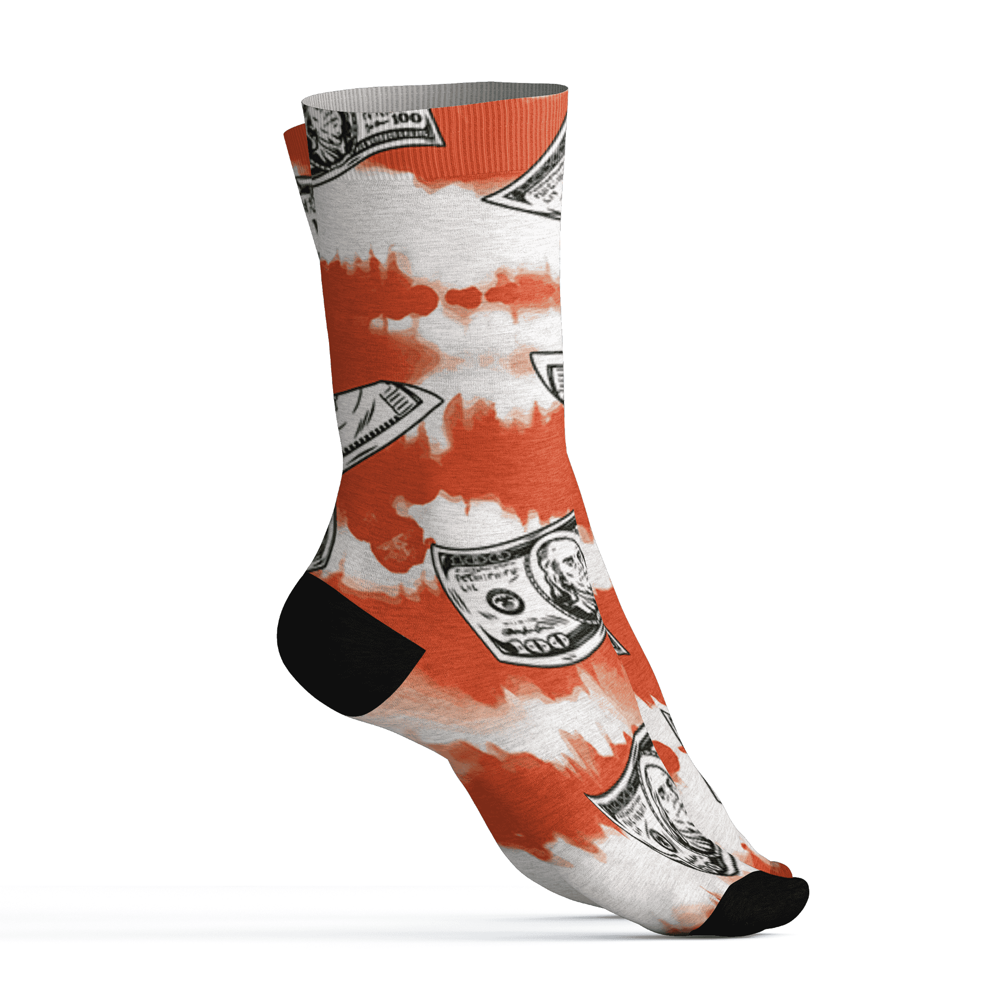 Georgia Peach 3s Socks Match Paid In Full 3D All-Over Print - NastyJamz