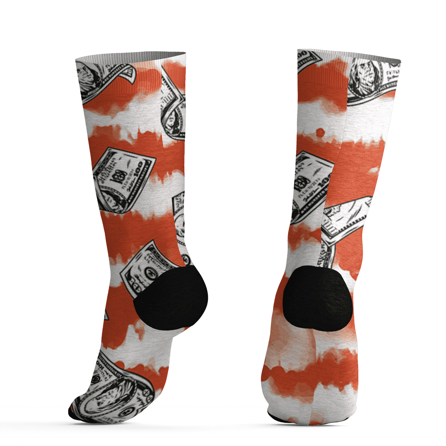 Georgia Peach 3s Socks Match Paid In Full 3D All-Over Print - NastyJamz