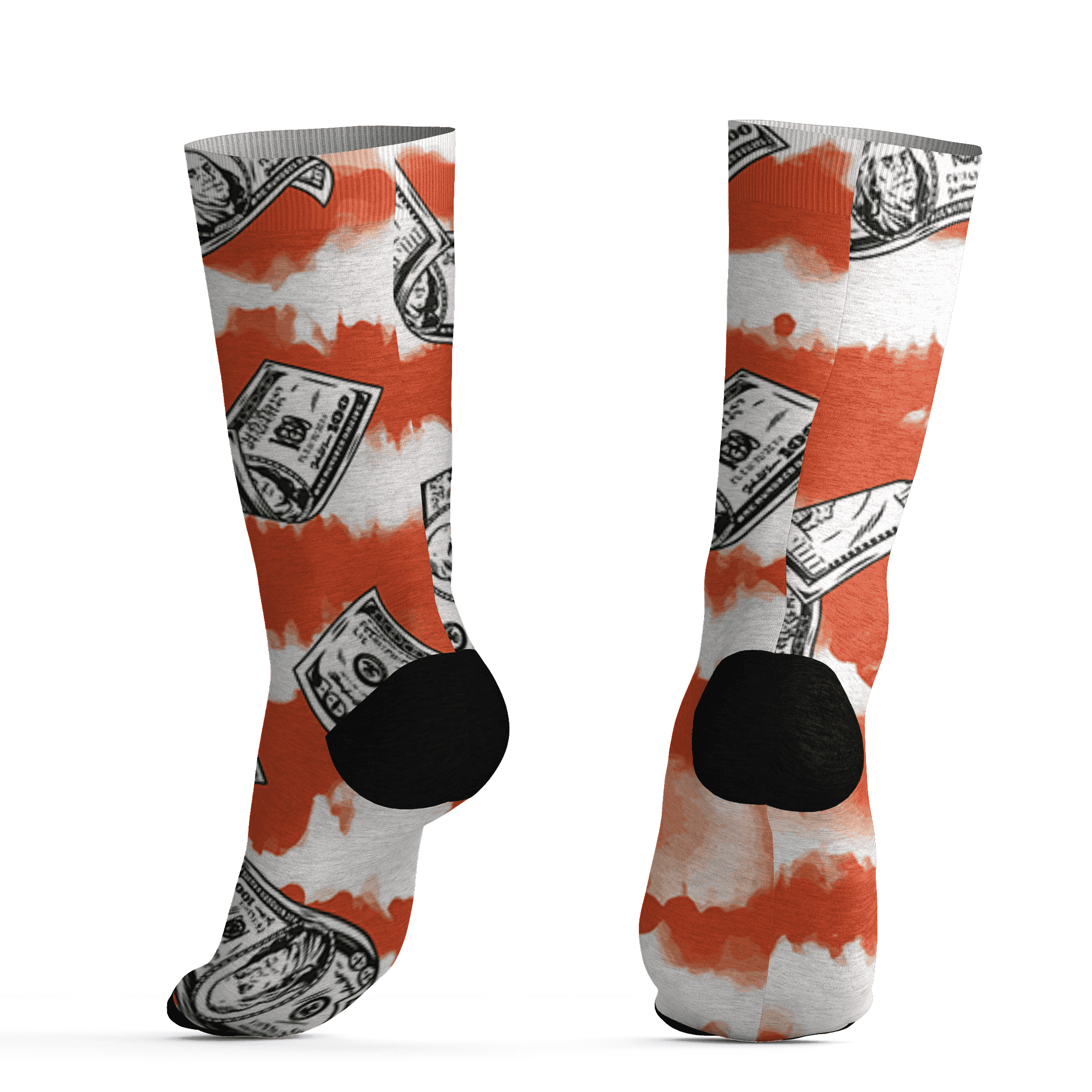 Georgia Peach 3s Socks Match Paid In Full 3D All-Over Print - NastyJamz