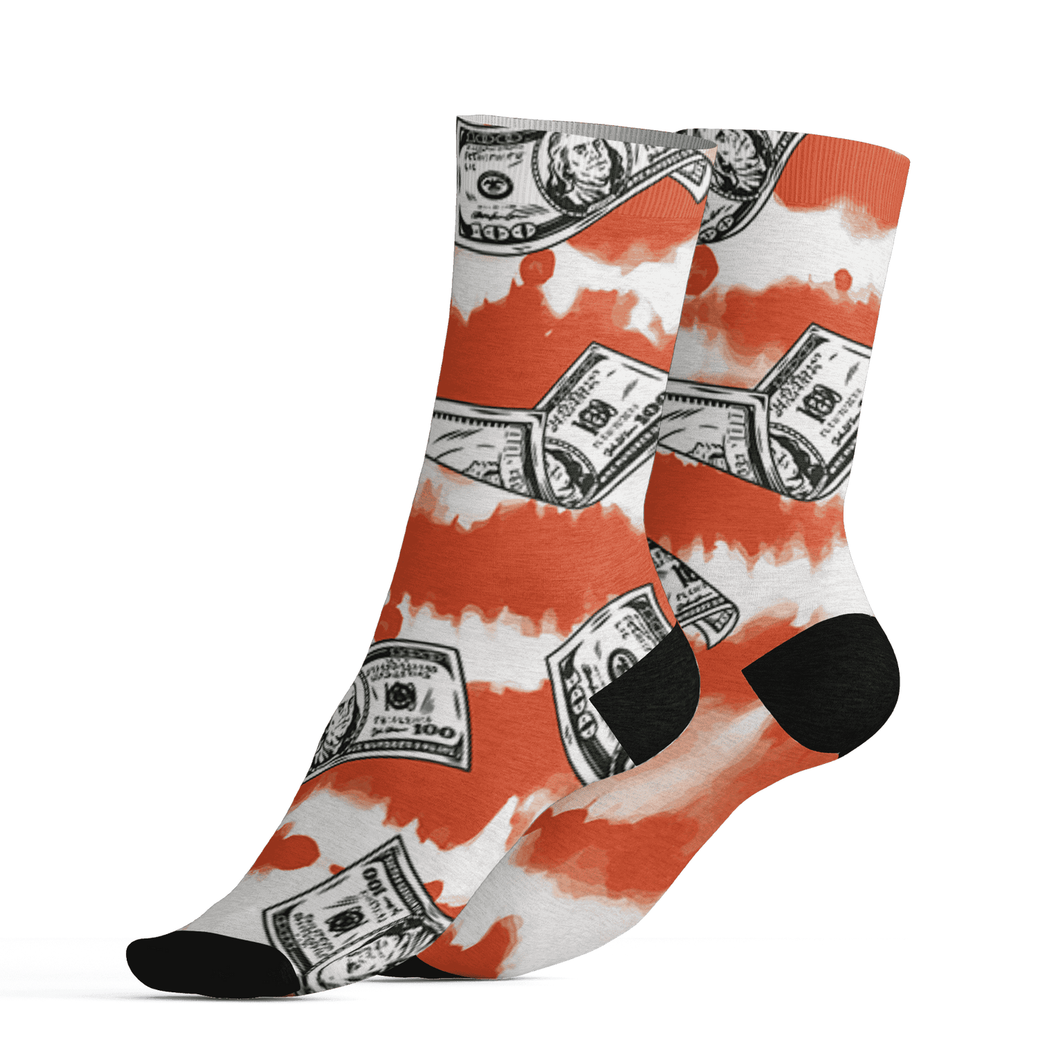 Georgia Peach 3s Socks Match Paid In Full 3D All-Over Print - NastyJamz