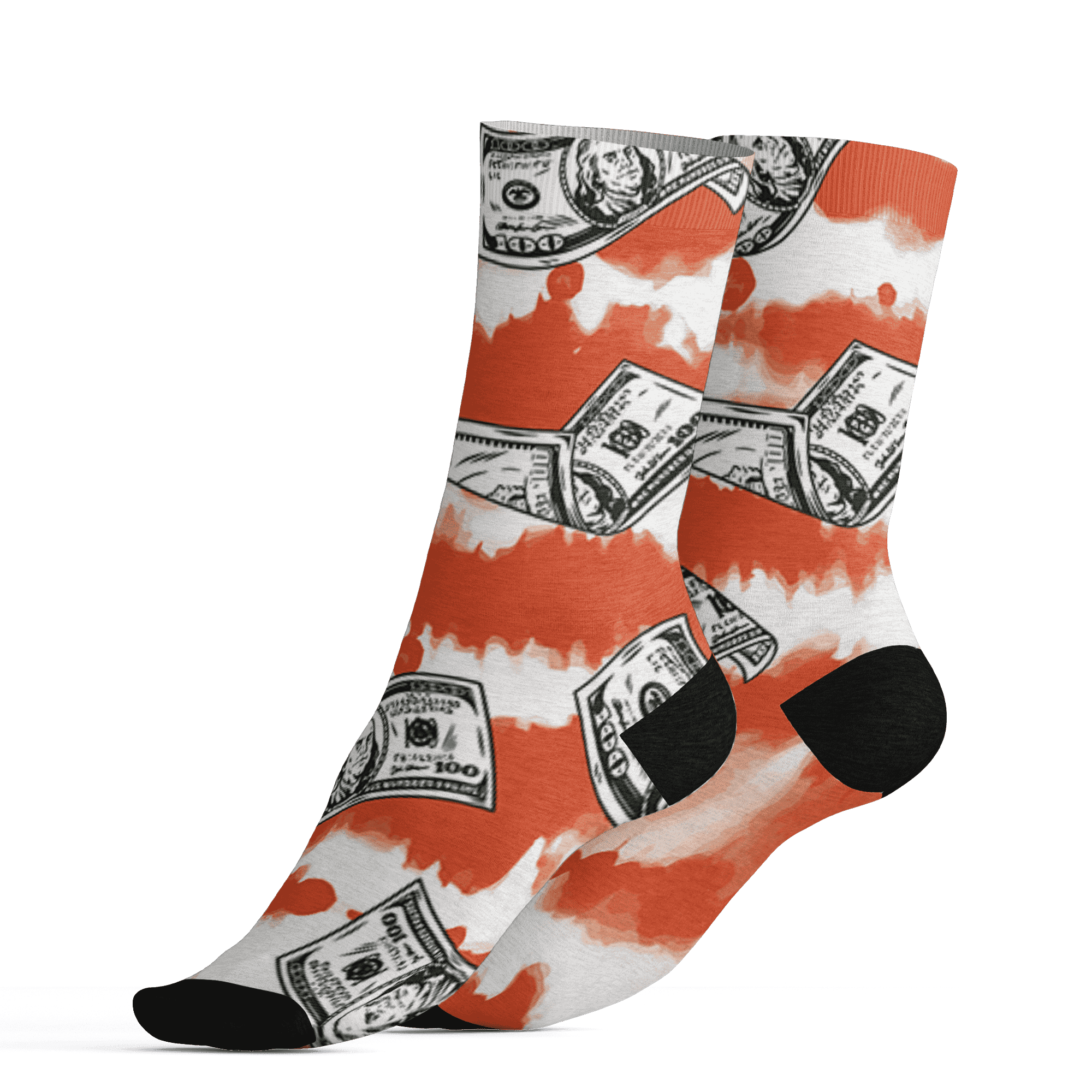Georgia Peach 3s Socks Match Paid In Full 3D All-Over Print - NastyJamz