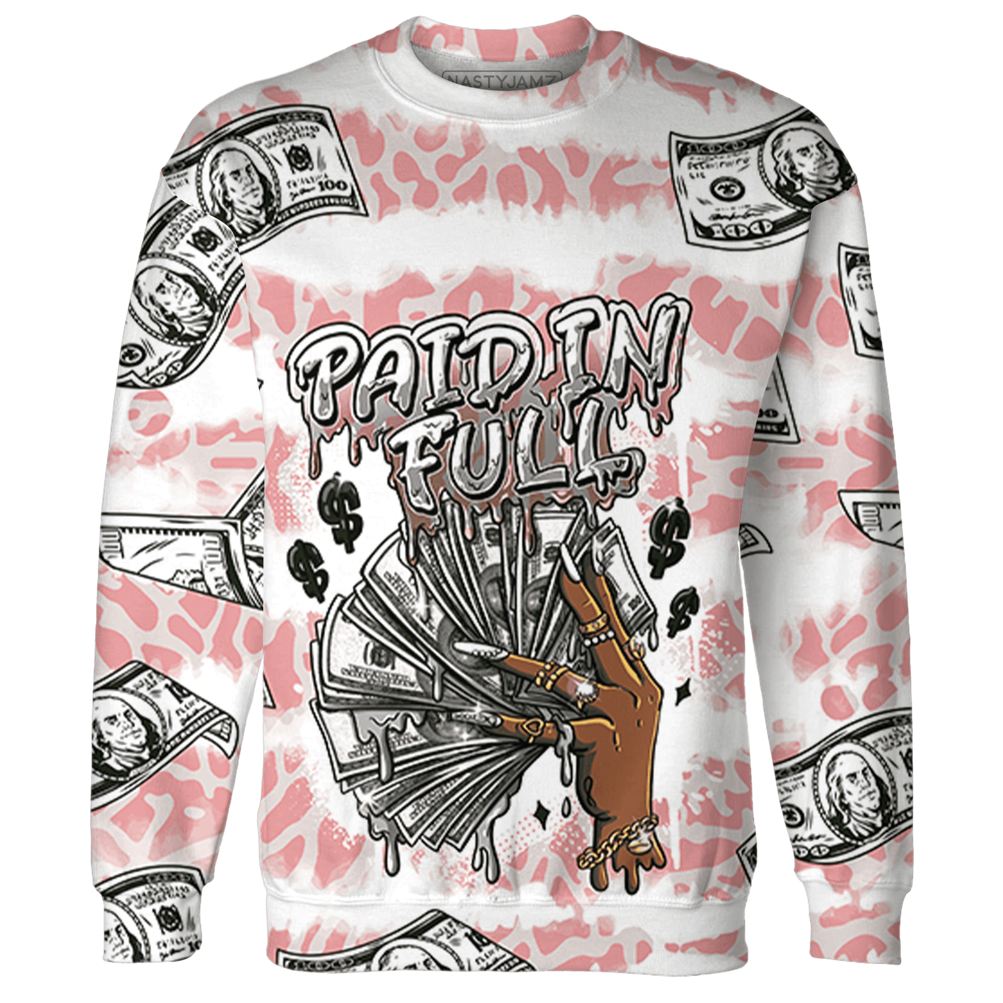 Red Stardust 3s Sweatshirt Match Paid In Full 3D All-Over Print - NastyJamz