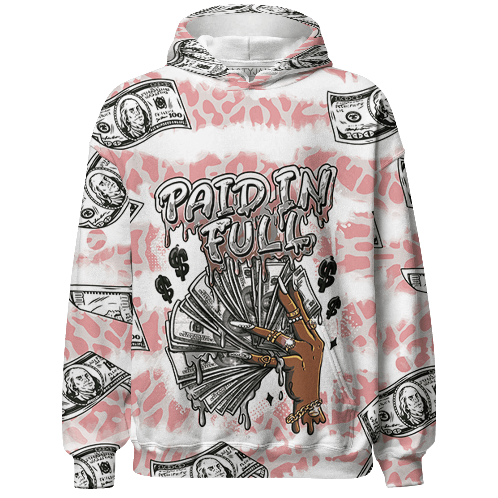 Red Stardust 3s Hoodie Match Paid In Full 3D All-Over Print - NastyJamz