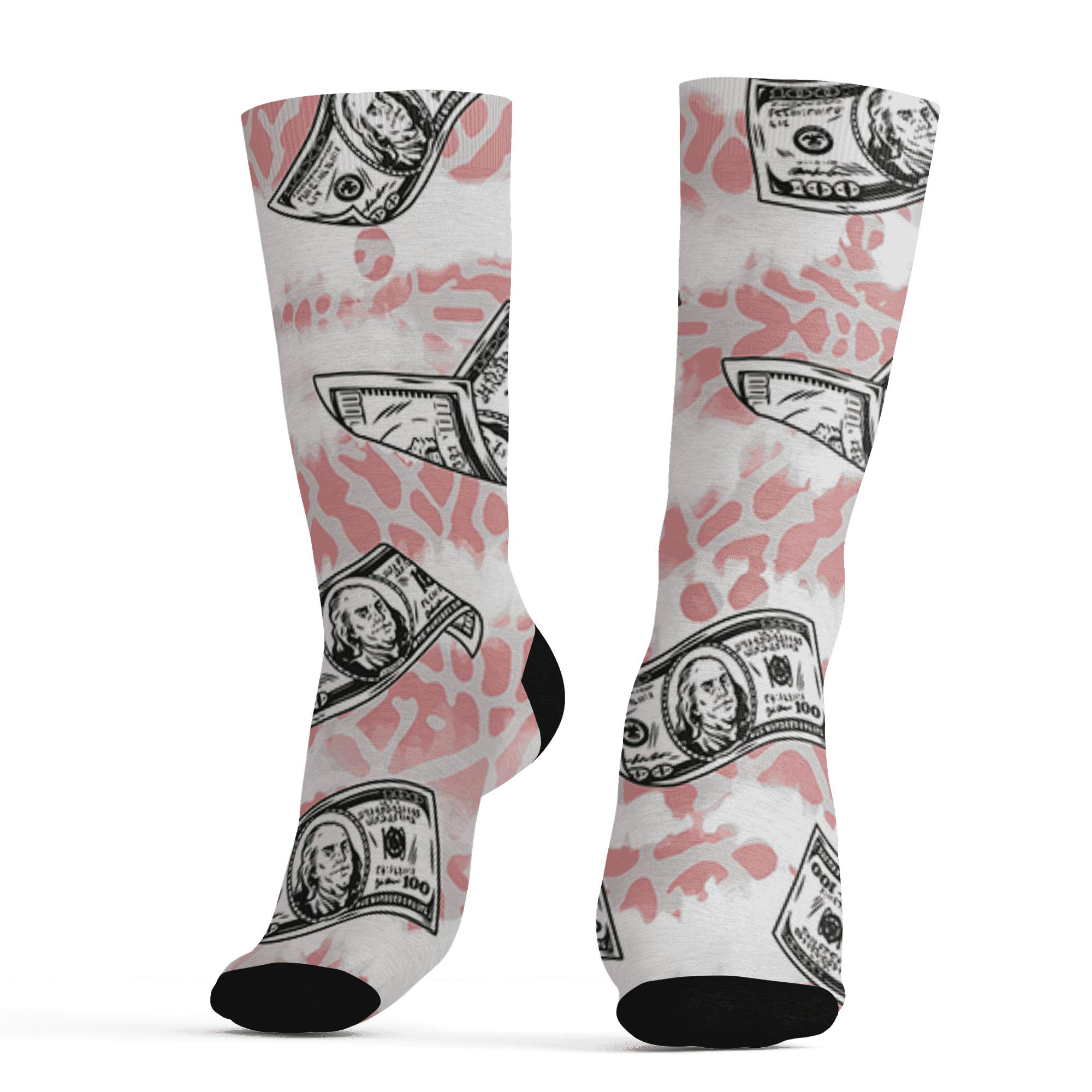 Red Stardust 3s Socks Match Paid In Full 3D All-Over Print - NastyJamz