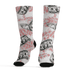 Red Stardust 3s Socks Match Paid In Full 3D All-Over Print - NastyJamz