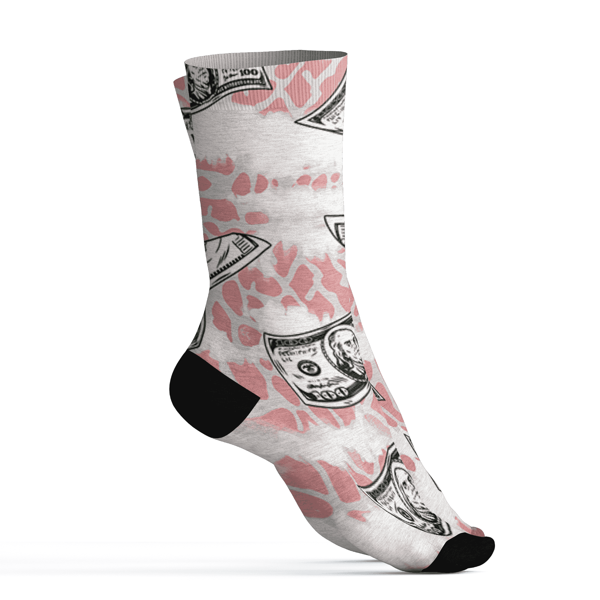 Red Stardust 3s Socks Match Paid In Full 3D All-Over Print - NastyJamz