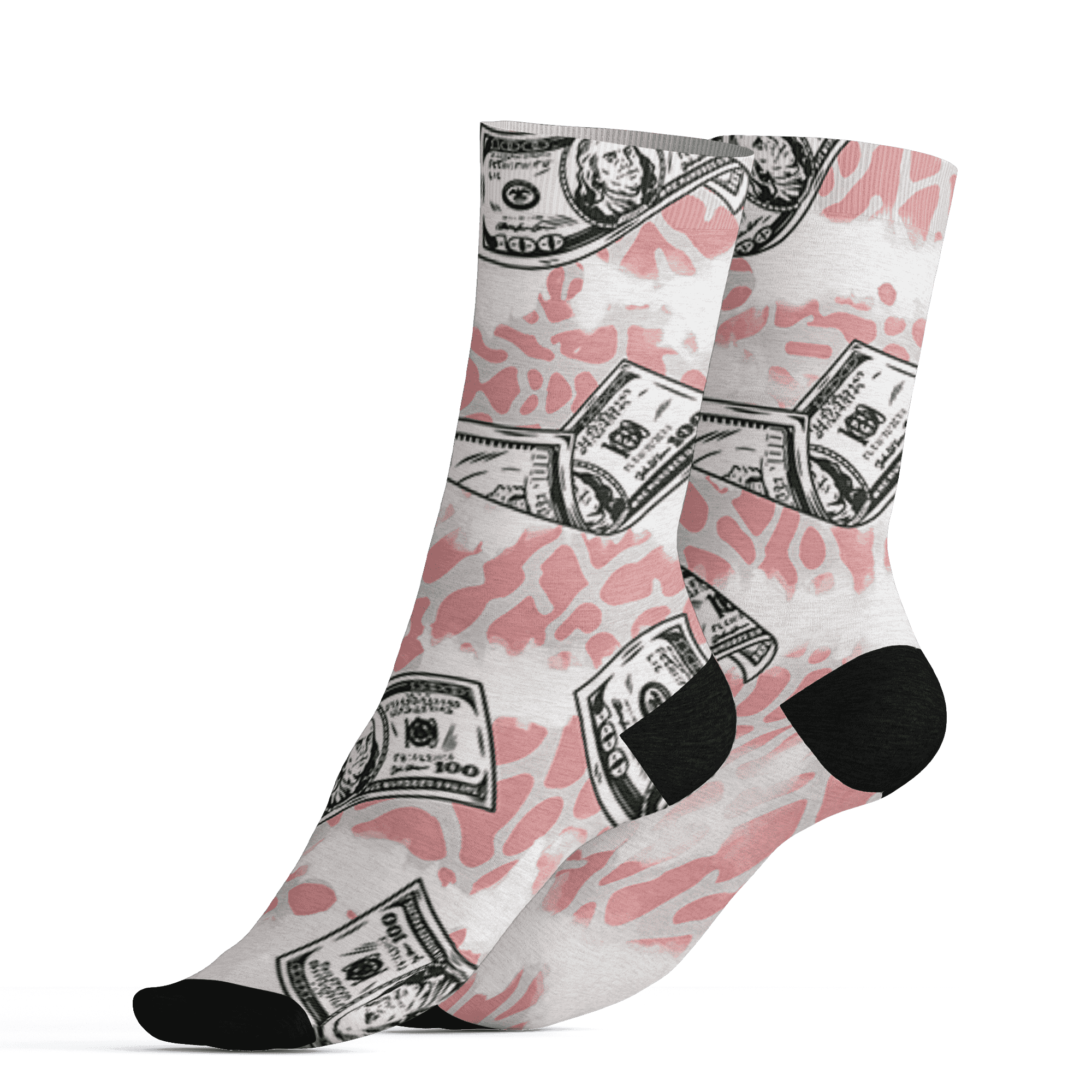 Red Stardust 3s Socks Match Paid In Full 3D All-Over Print - NastyJamz