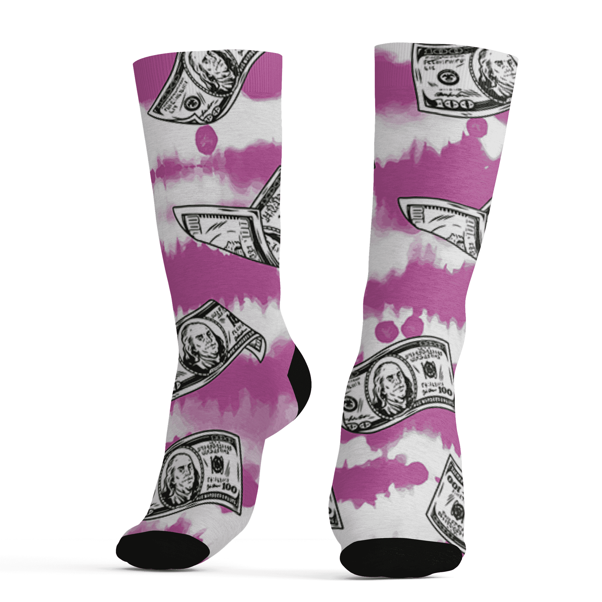 GS Hyper Violet 4s Socks Match Paid In Full 3D All-Over Print - NastyJamz