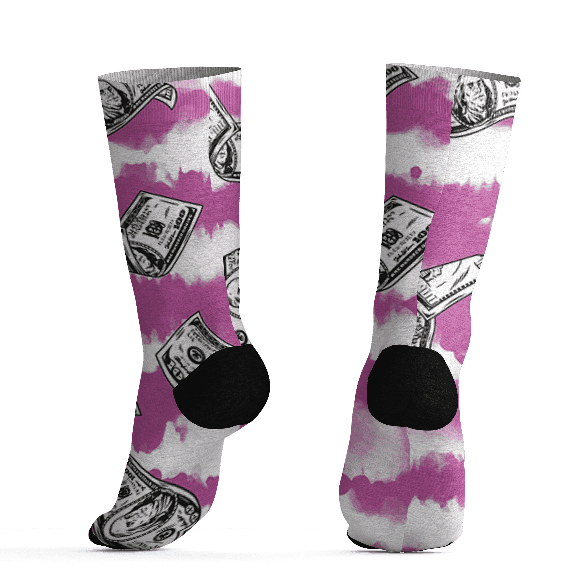 GS Hyper Violet 4s Socks Match Paid In Full 3D All-Over Print - NastyJamz