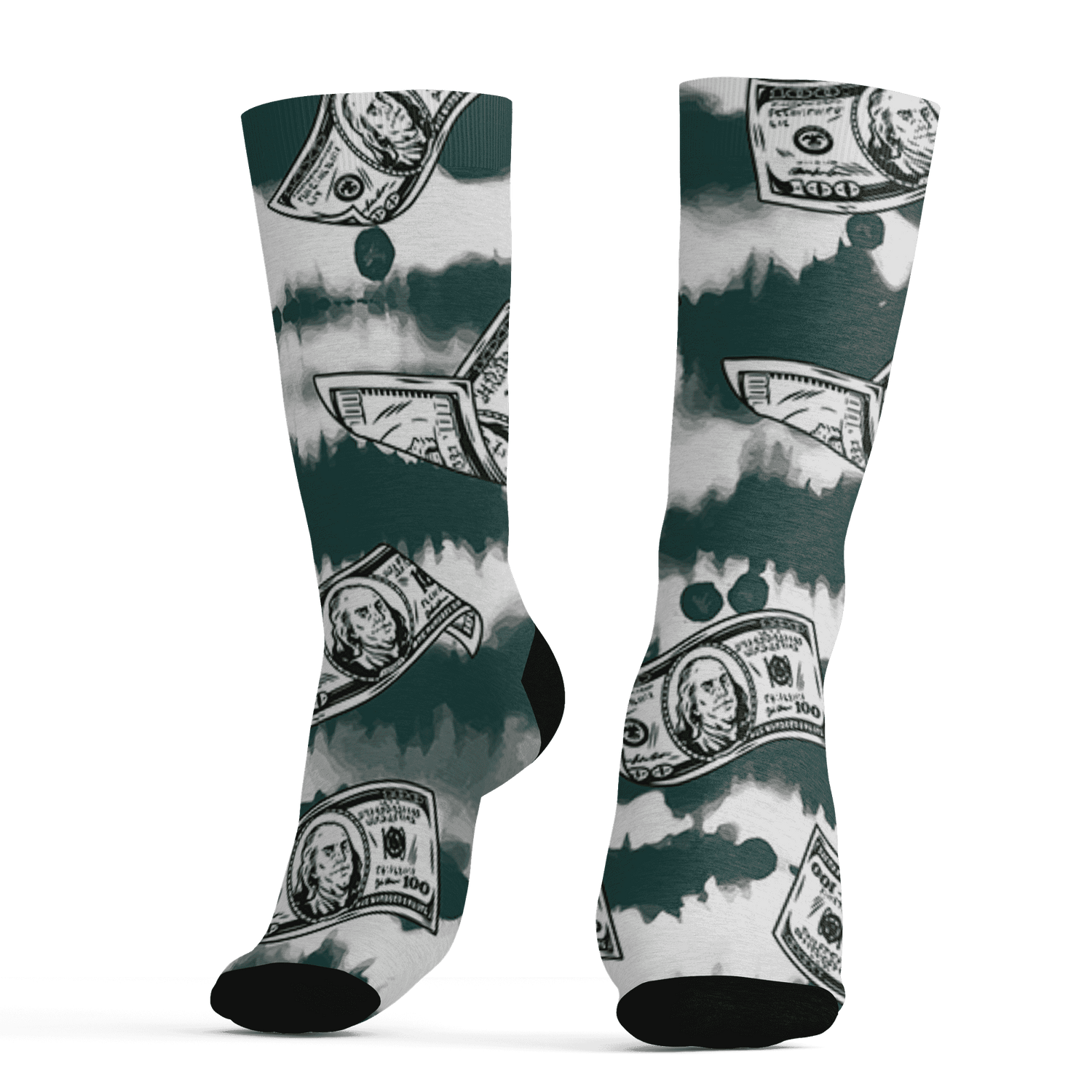 Oxidized Green 4s Socks Match Paid In Full 3D All-Over Print - NastyJamz