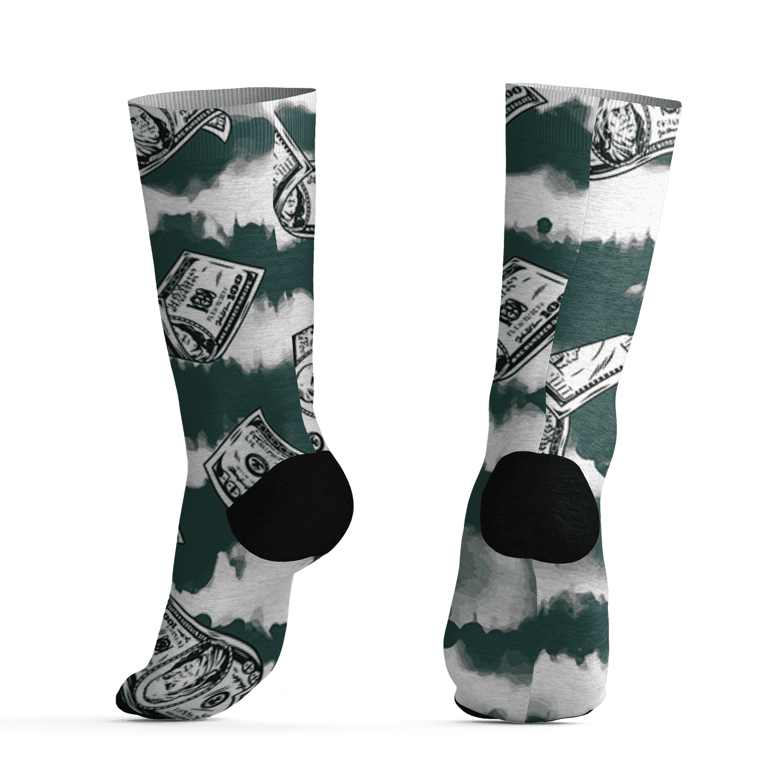 Oxidized Green 4s Socks Match Paid In Full 3D All-Over Print - NastyJamz