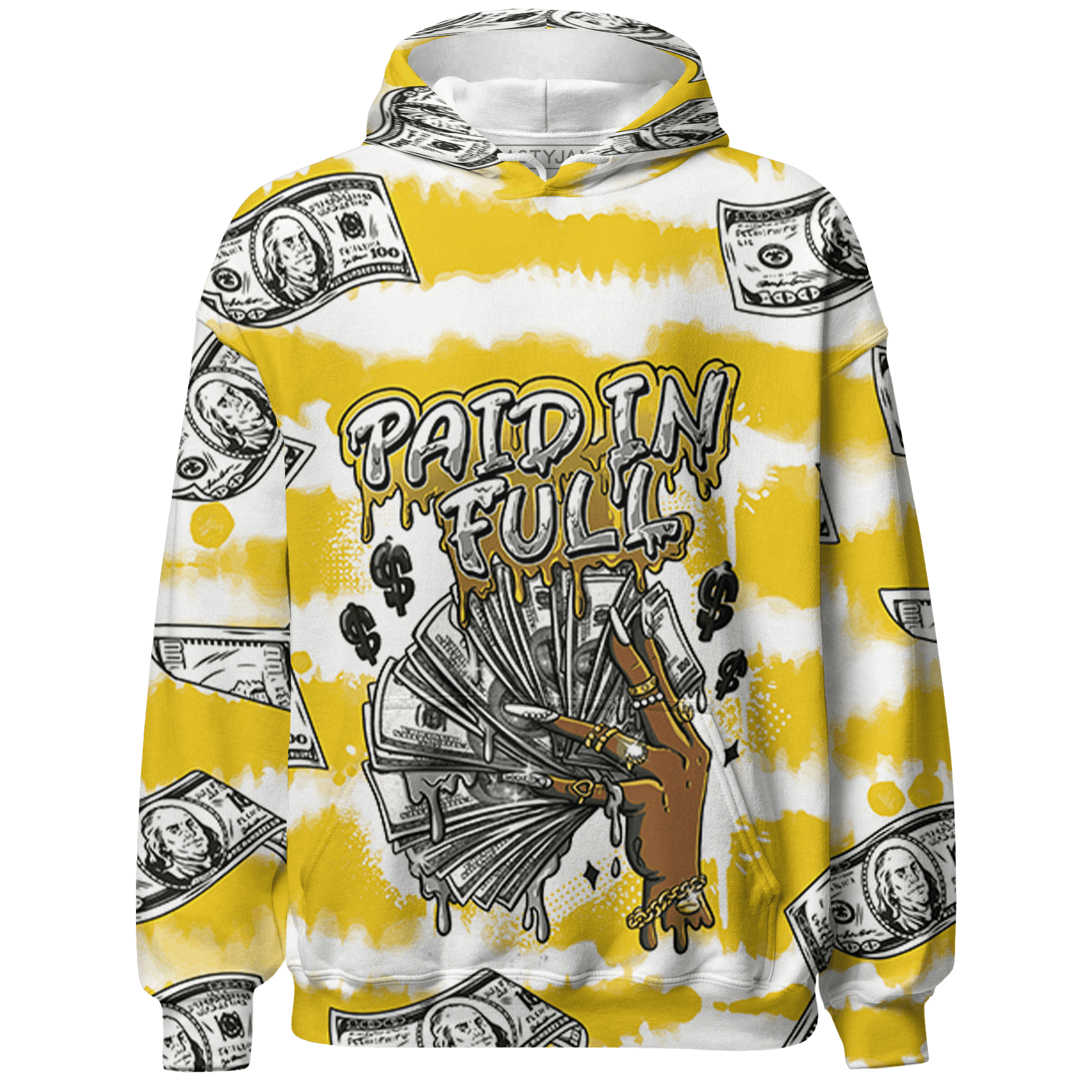 Vivid Sulfur 4s Hoodie Match Paid In Full 3D All-Over Print - NastyJamz