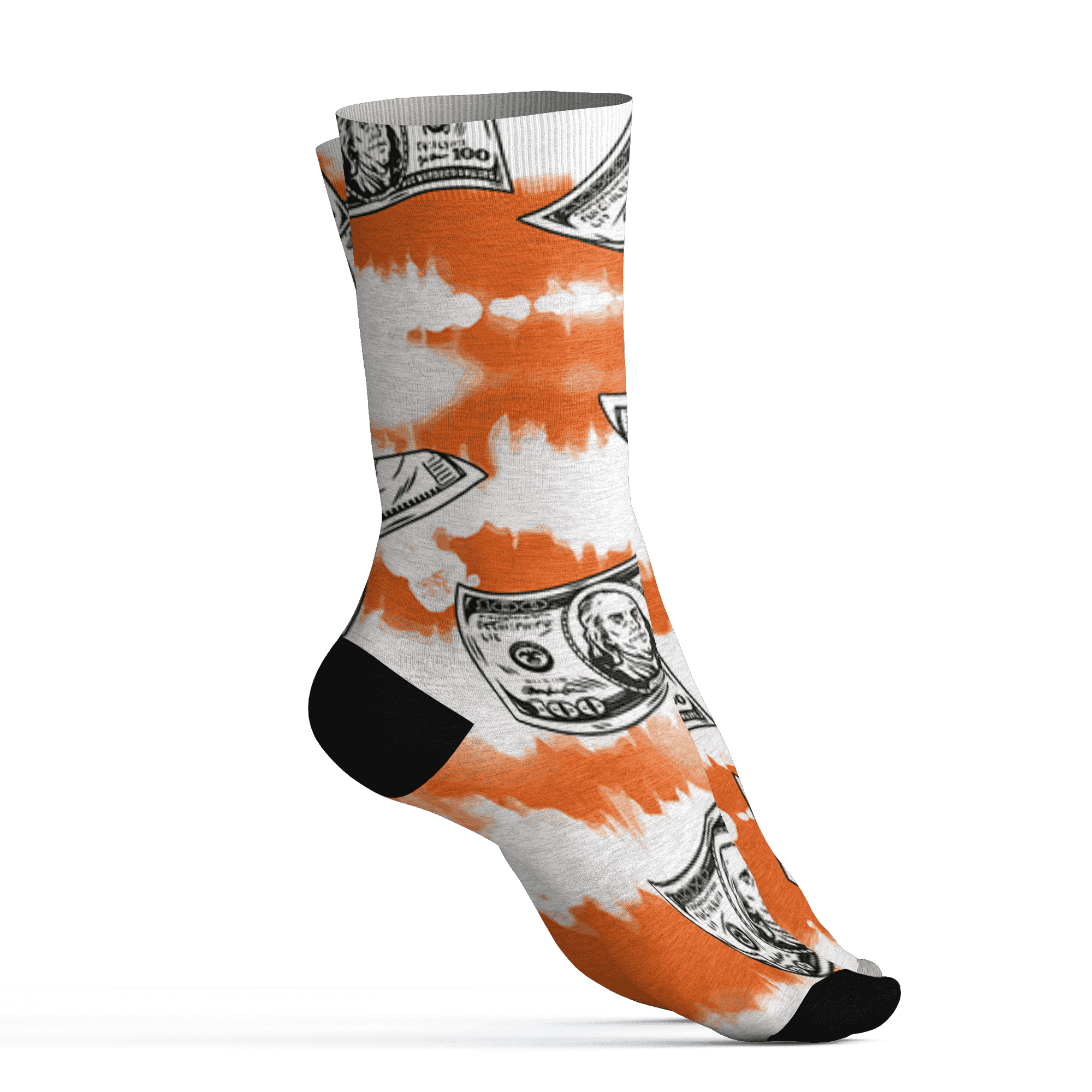 AJ 5 MAM Hurricanes Socks Match Paid In Full 3D All-Over Print - NastyJamz