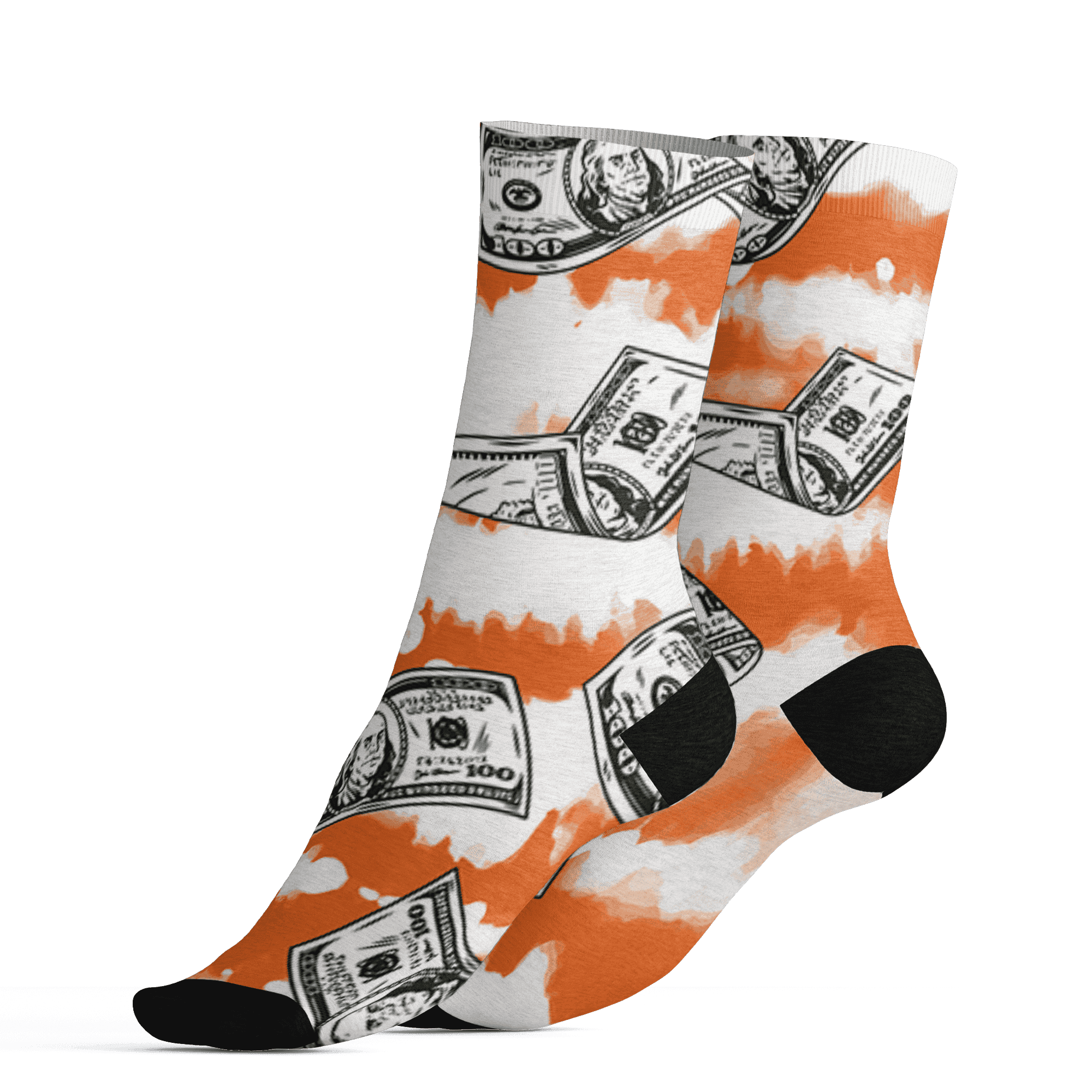 AJ 5 MAM Hurricanes Socks Match Paid In Full 3D All-Over Print - NastyJamz