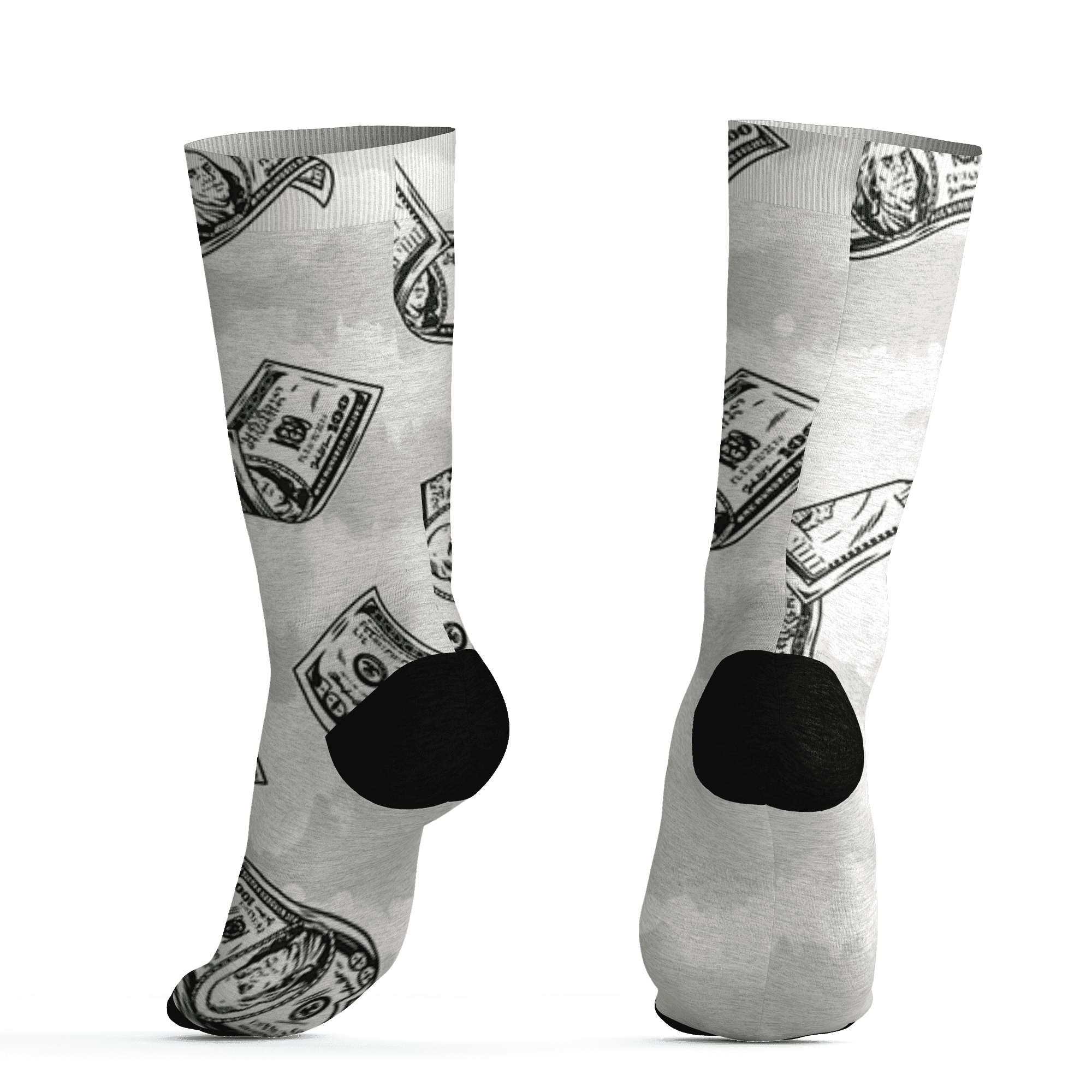 AJ 5 SE Sail Socks Match Paid In Full 3D All-Over Print - NastyJamz