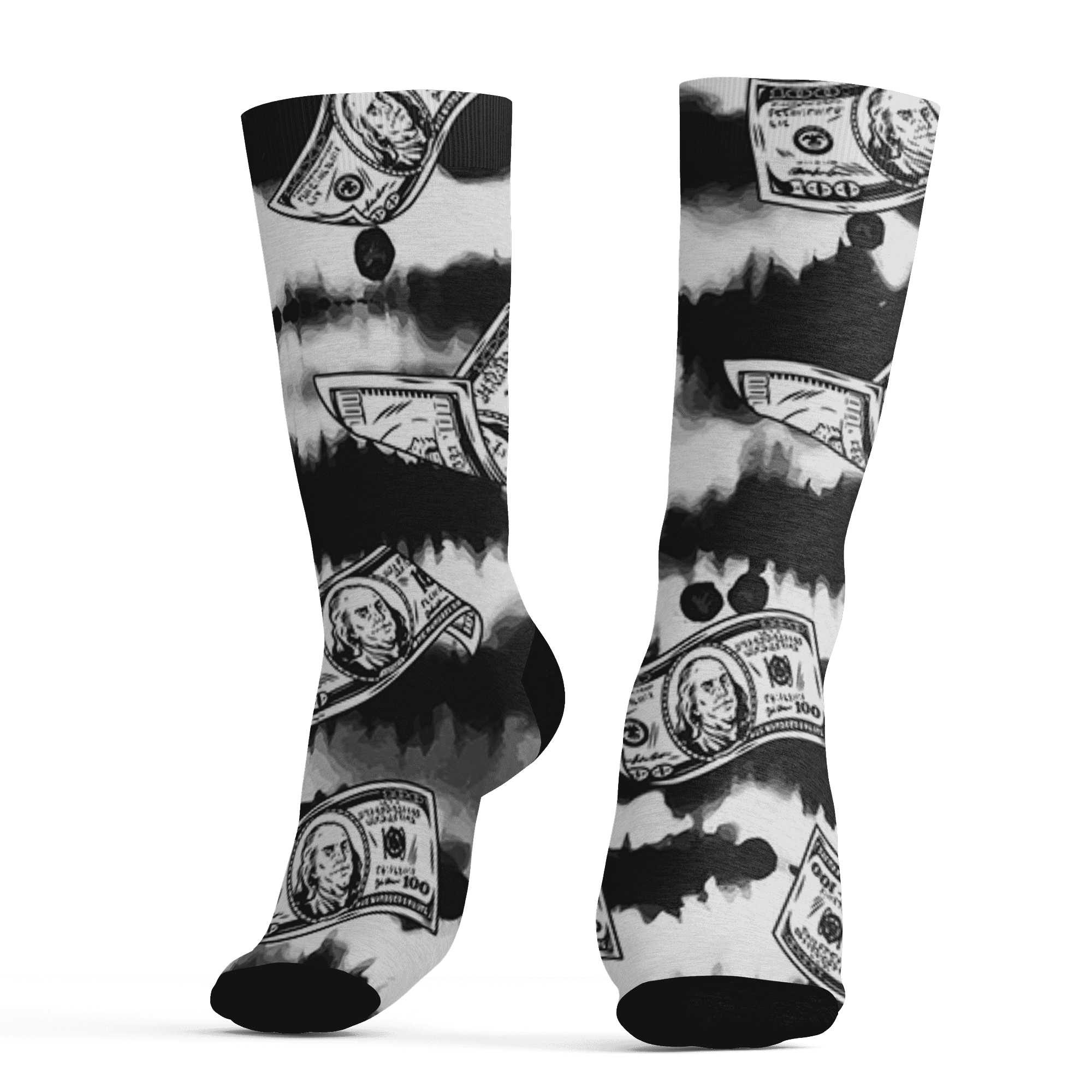 AJ 6 Reverse Oreo Socks Match Paid In Full 3D All-Over Print - NastyJamz