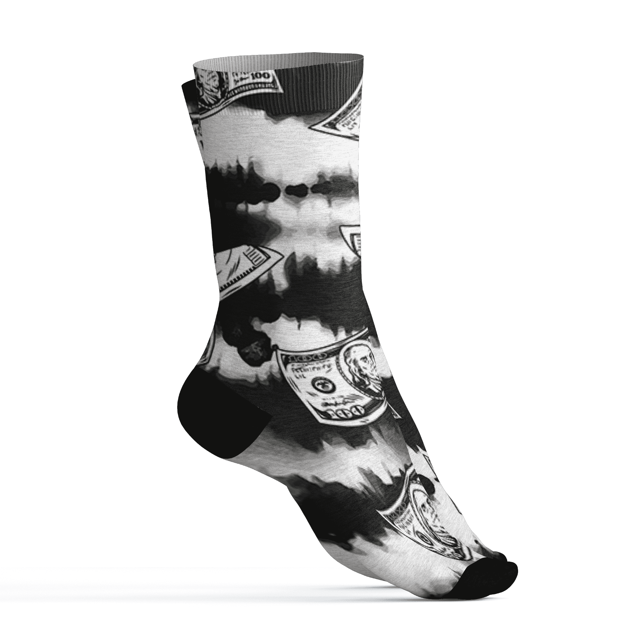 AJ 6 Reverse Oreo Socks Match Paid In Full 3D All-Over Print - NastyJamz