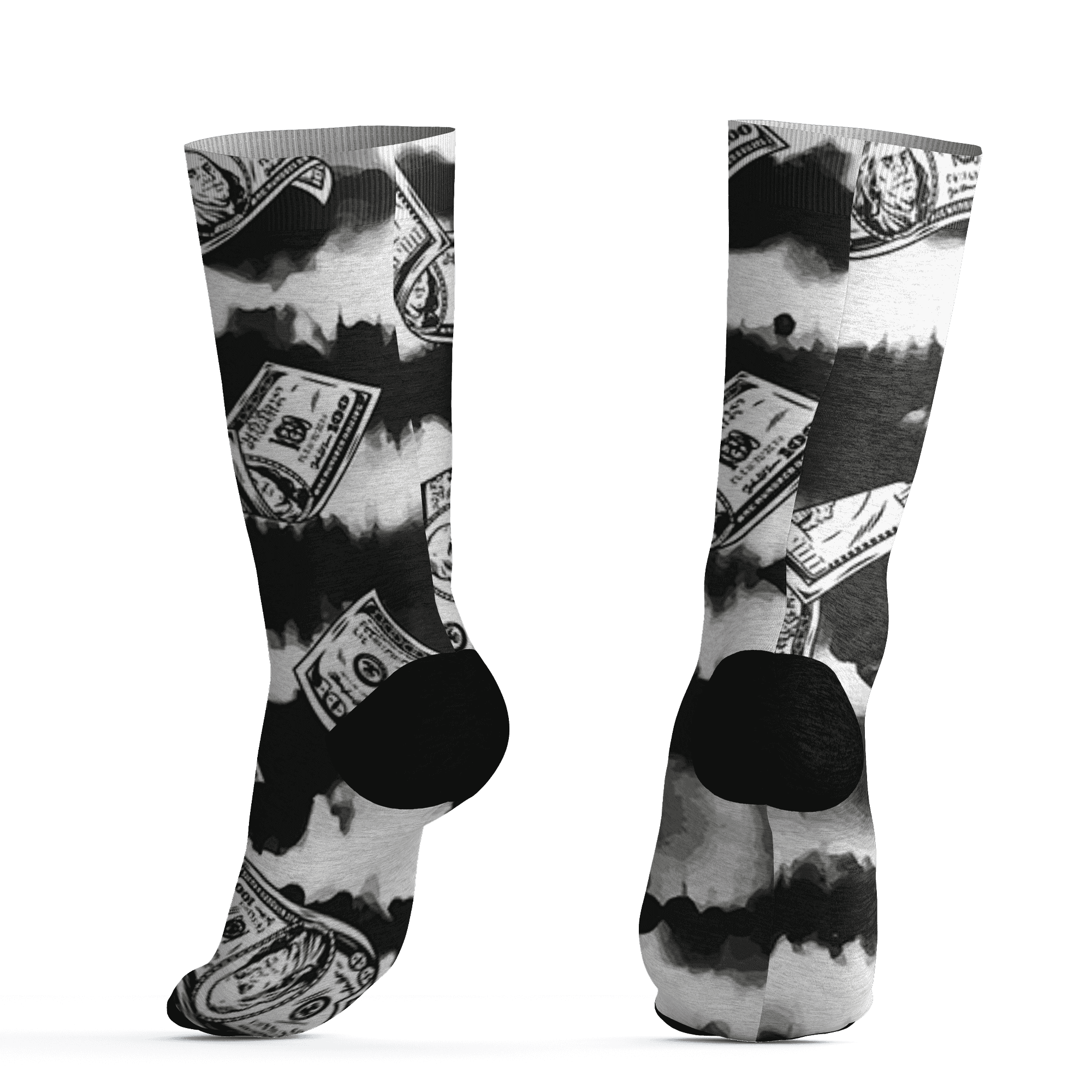 AJ 6 Reverse Oreo Socks Match Paid In Full 3D All-Over Print - NastyJamz