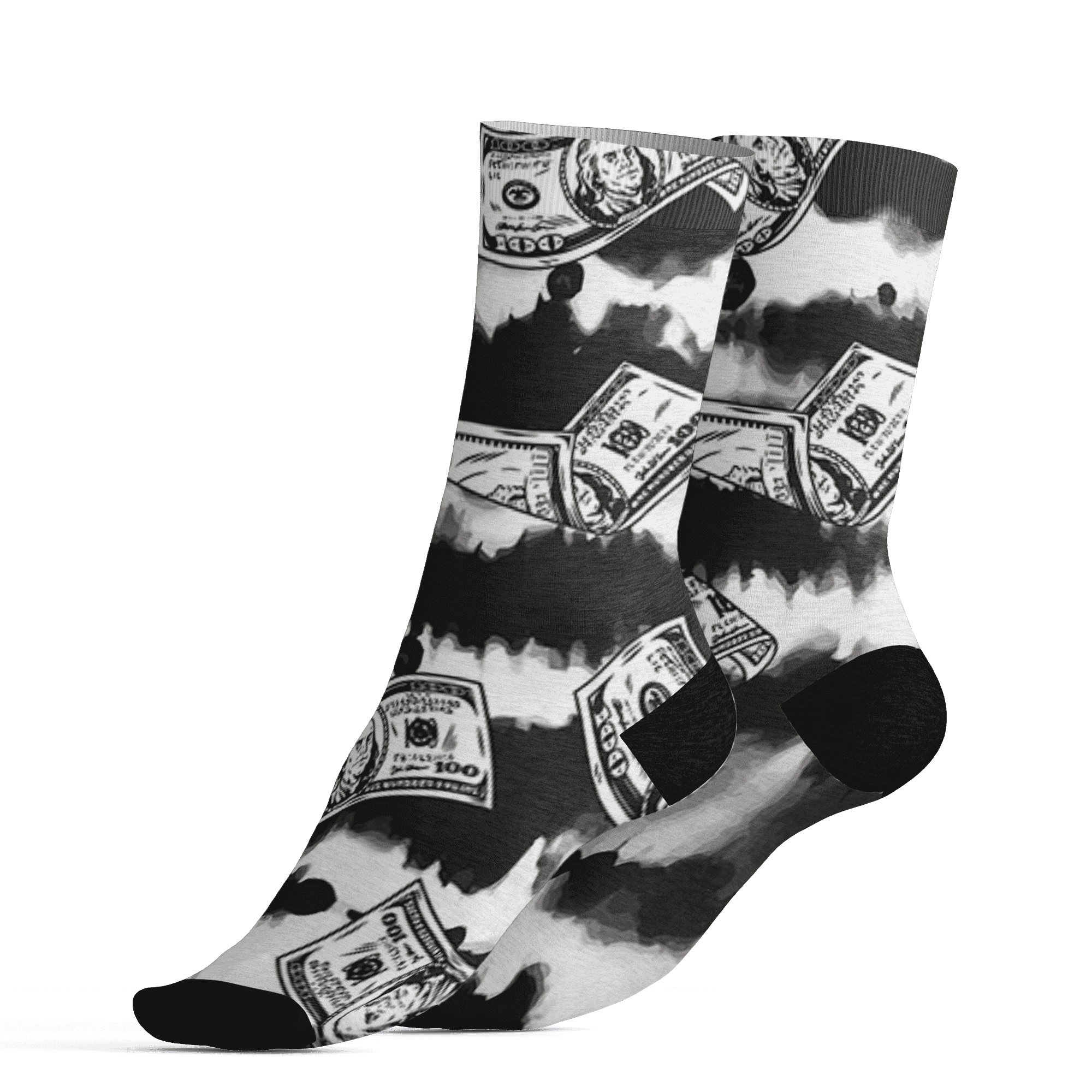 AJ 6 Reverse Oreo Socks Match Paid In Full 3D All-Over Print - NastyJamz