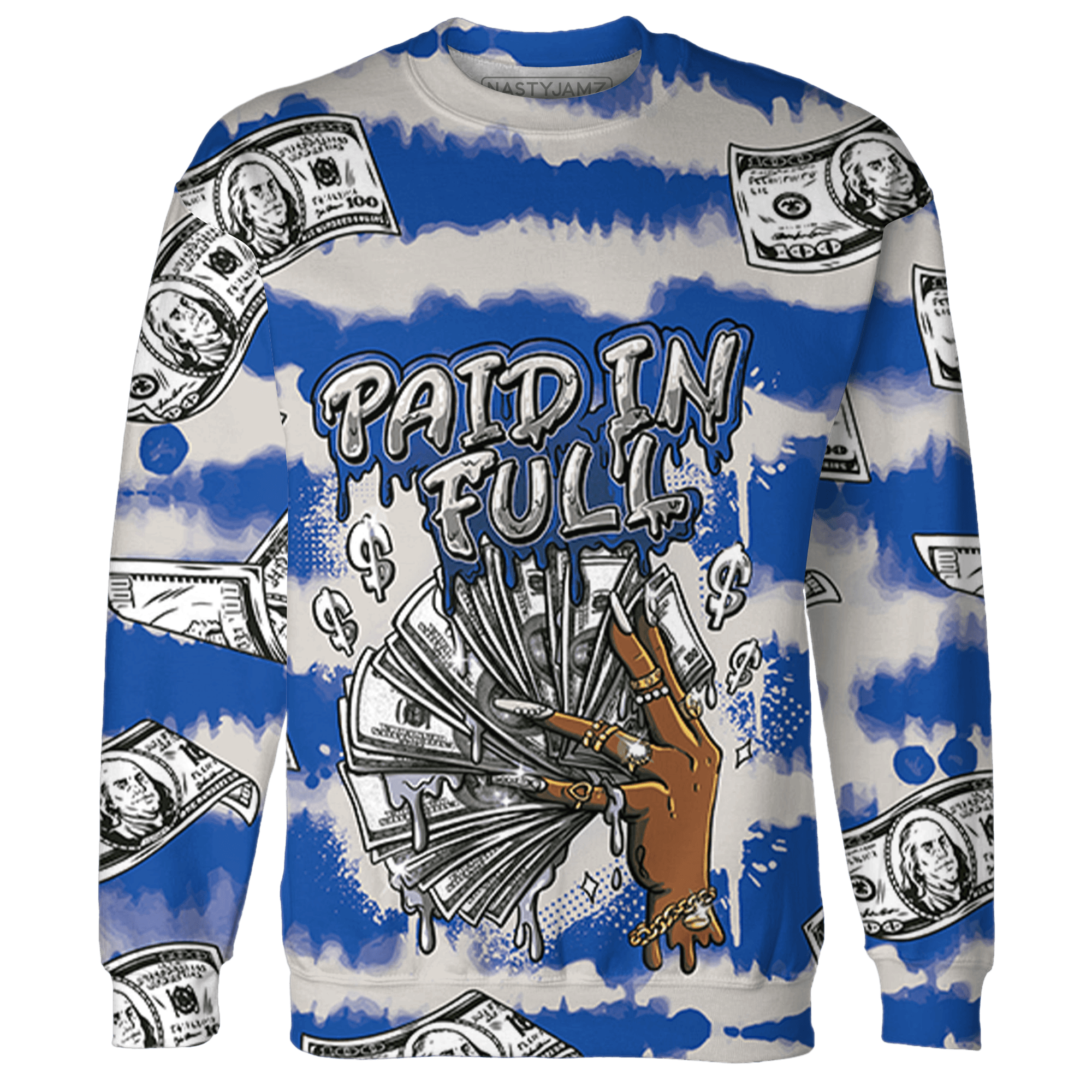 Air Max 1 86 Royal Sweatshirt Match Paid In Full 3D All-Over Print - NastyJamz