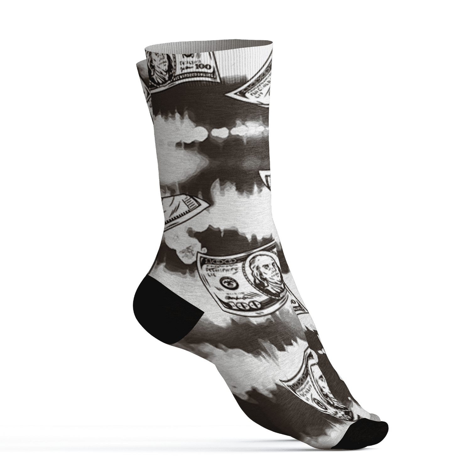 Dunk Low Baroque Brown Socks Match Paid In Full 3D All-Over Print - NastyJamz