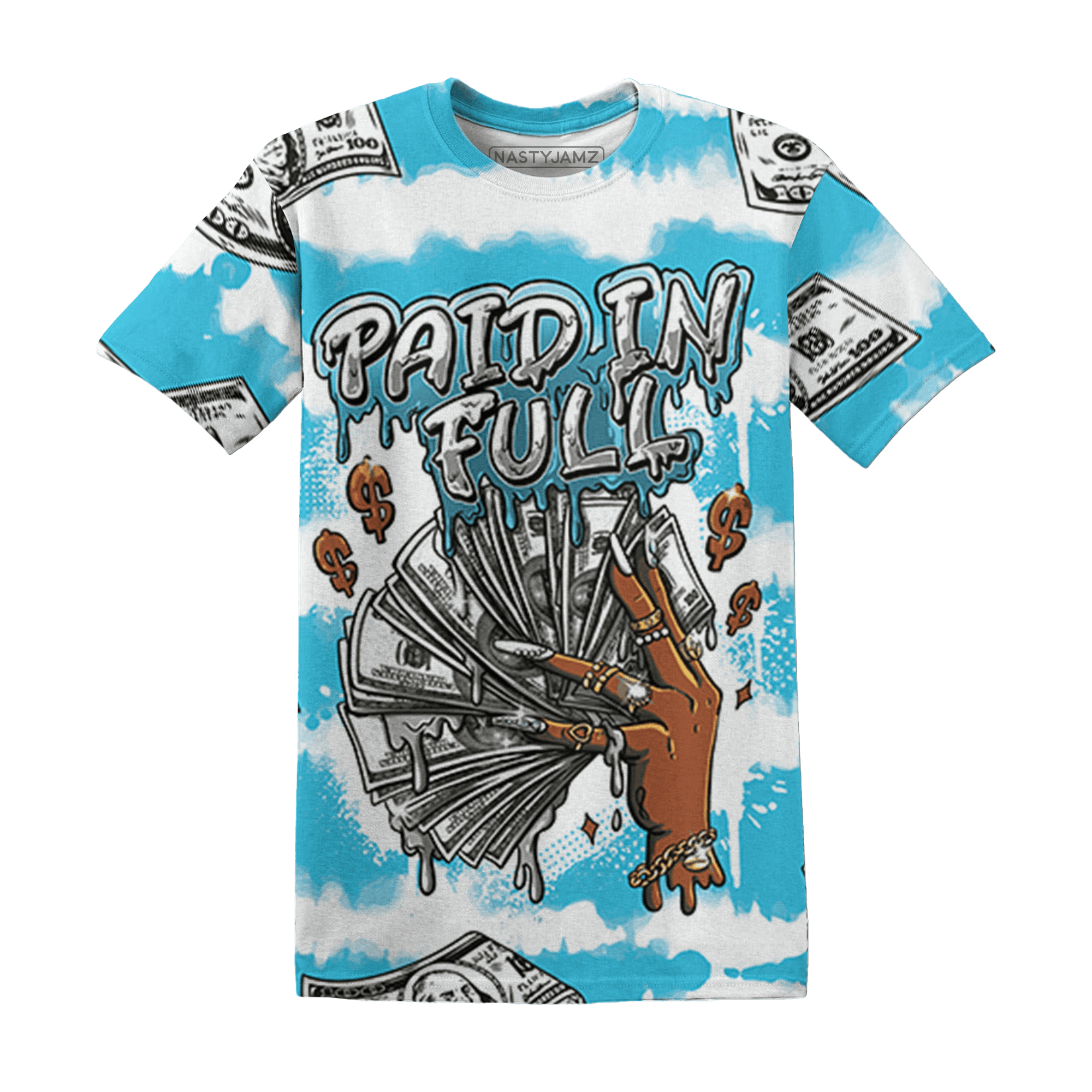 Dunk Low Dolphins T Shirt Match Paid In Full 3D All-Over Print - NastyJamz