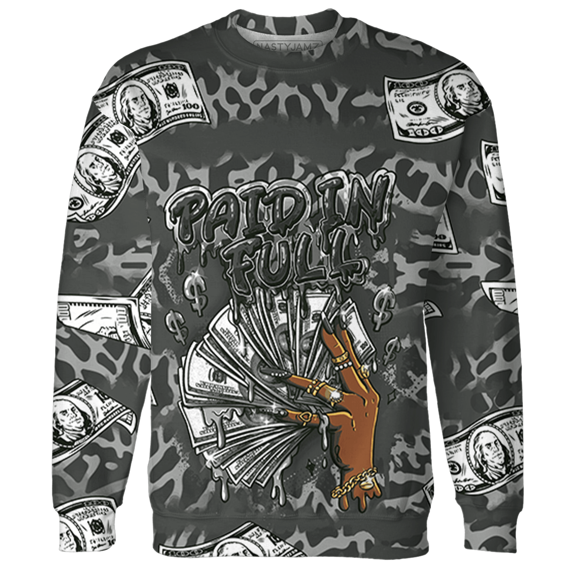 Fear Pack 3s Sweatshirt Match Paid In Full 3D All-Over Print - NastyJamz