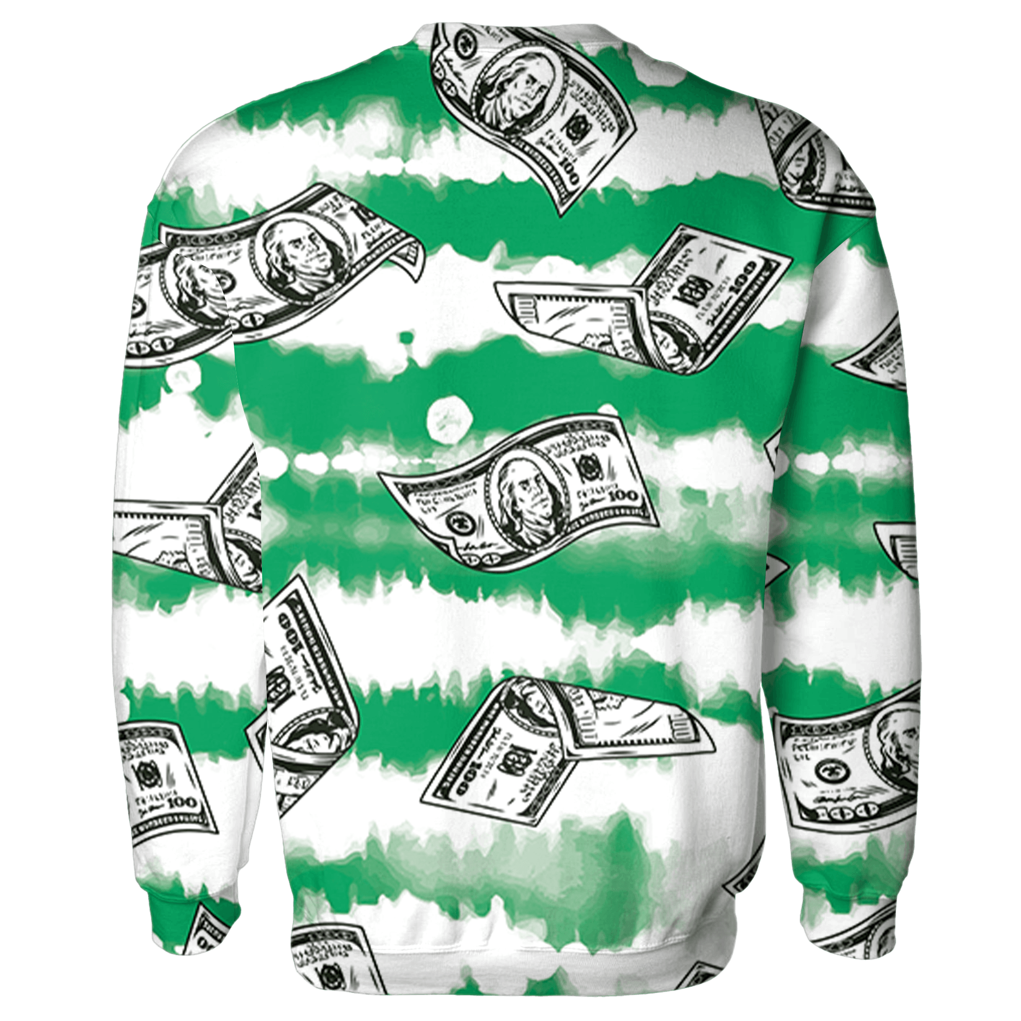 Lucky Green 5s Sweatshirt Match Paid In Full 3D All-Over Print - NastyJamz