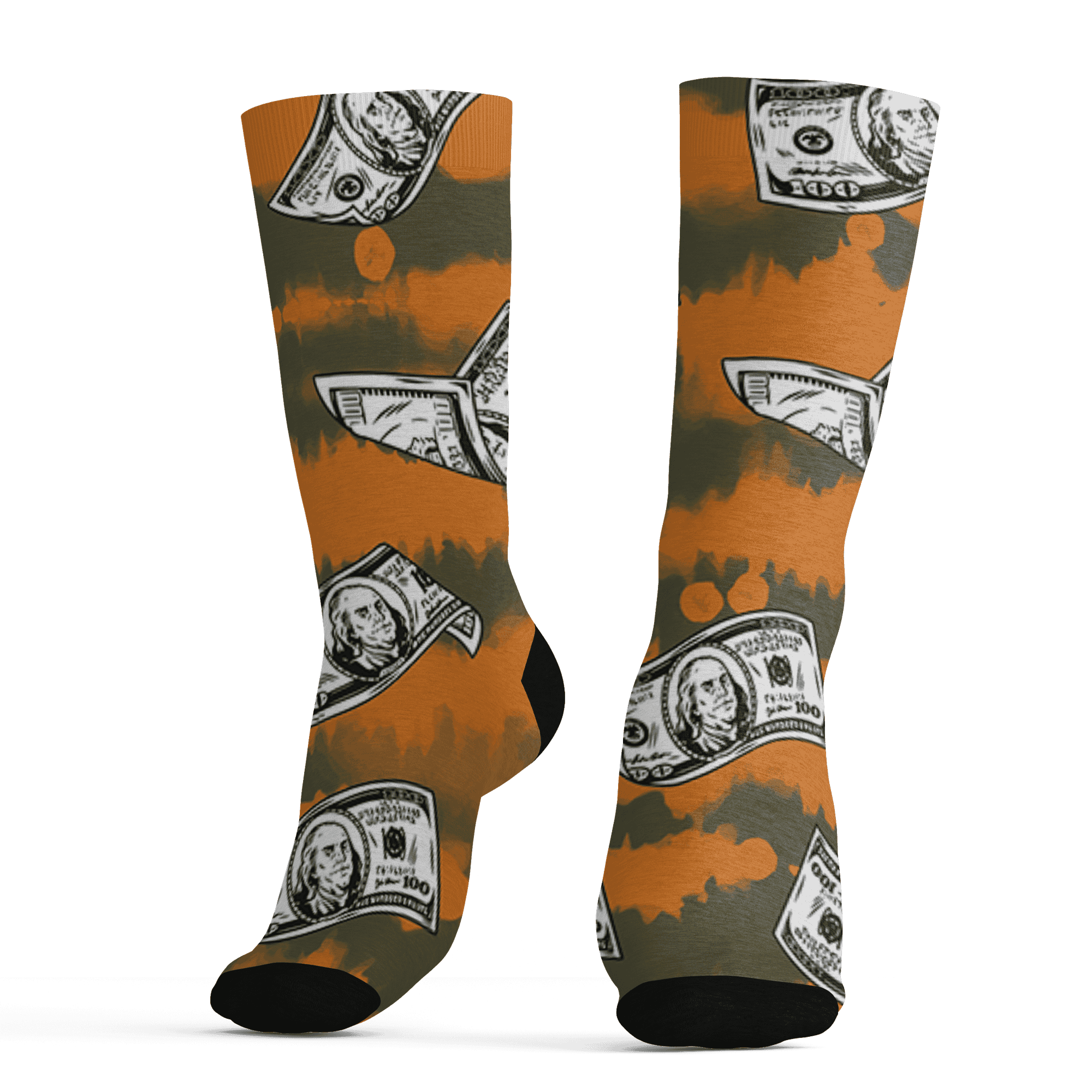 Olive 5s Socks Match Paid In Full 3D All-Over Print - NastyJamz