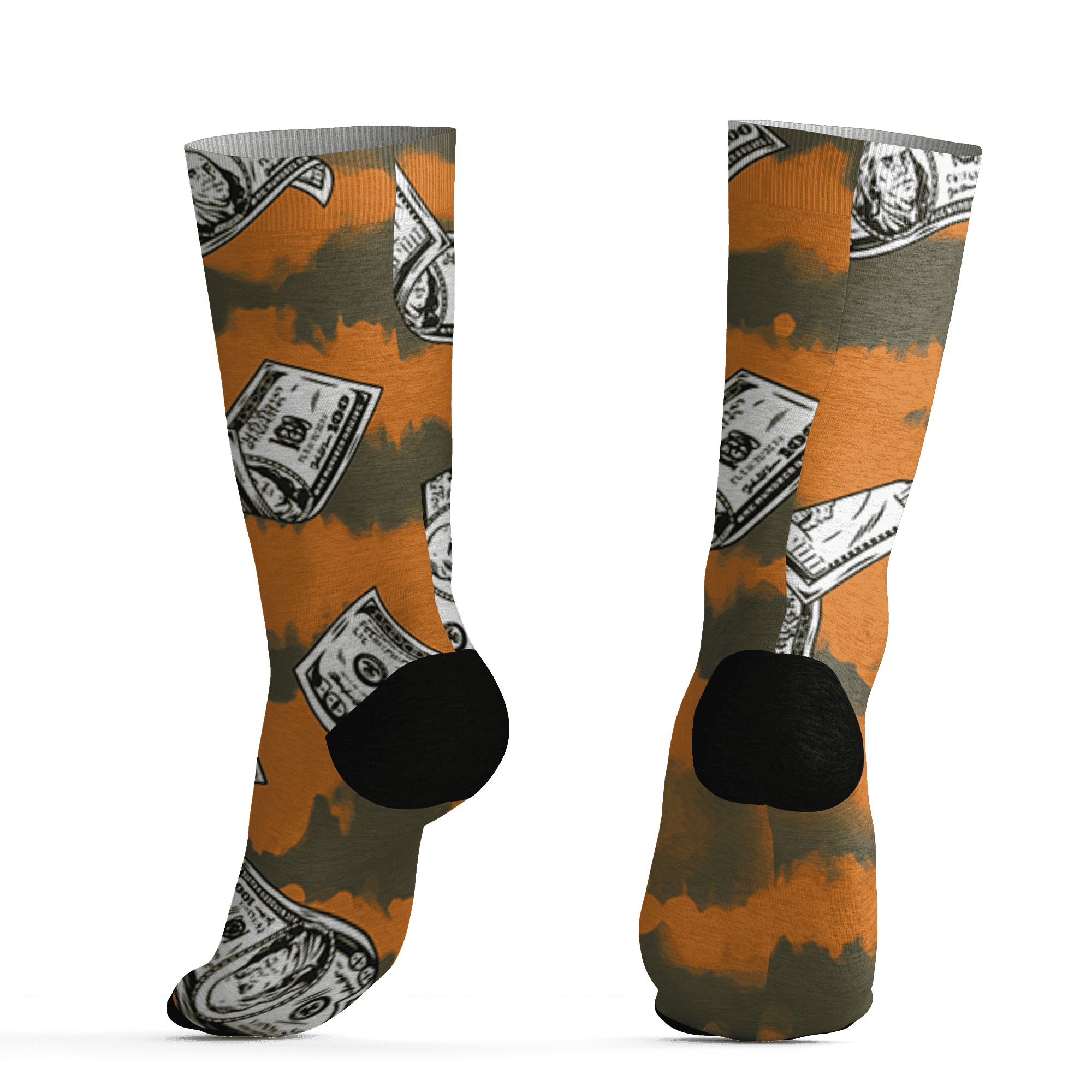 Olive 5s Socks Match Paid In Full 3D All-Over Print - NastyJamz