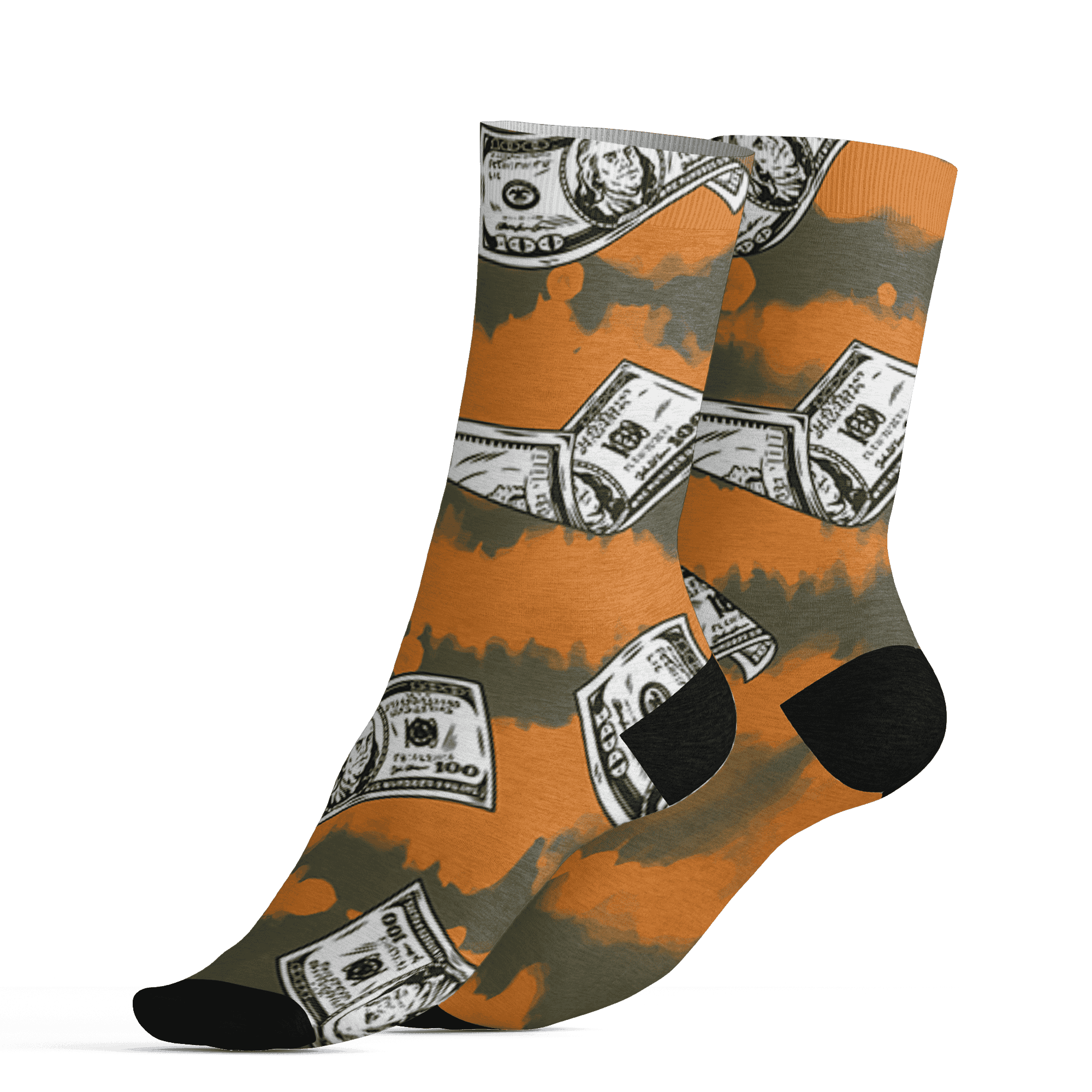 Olive 5s Socks Match Paid In Full 3D All-Over Print - NastyJamz