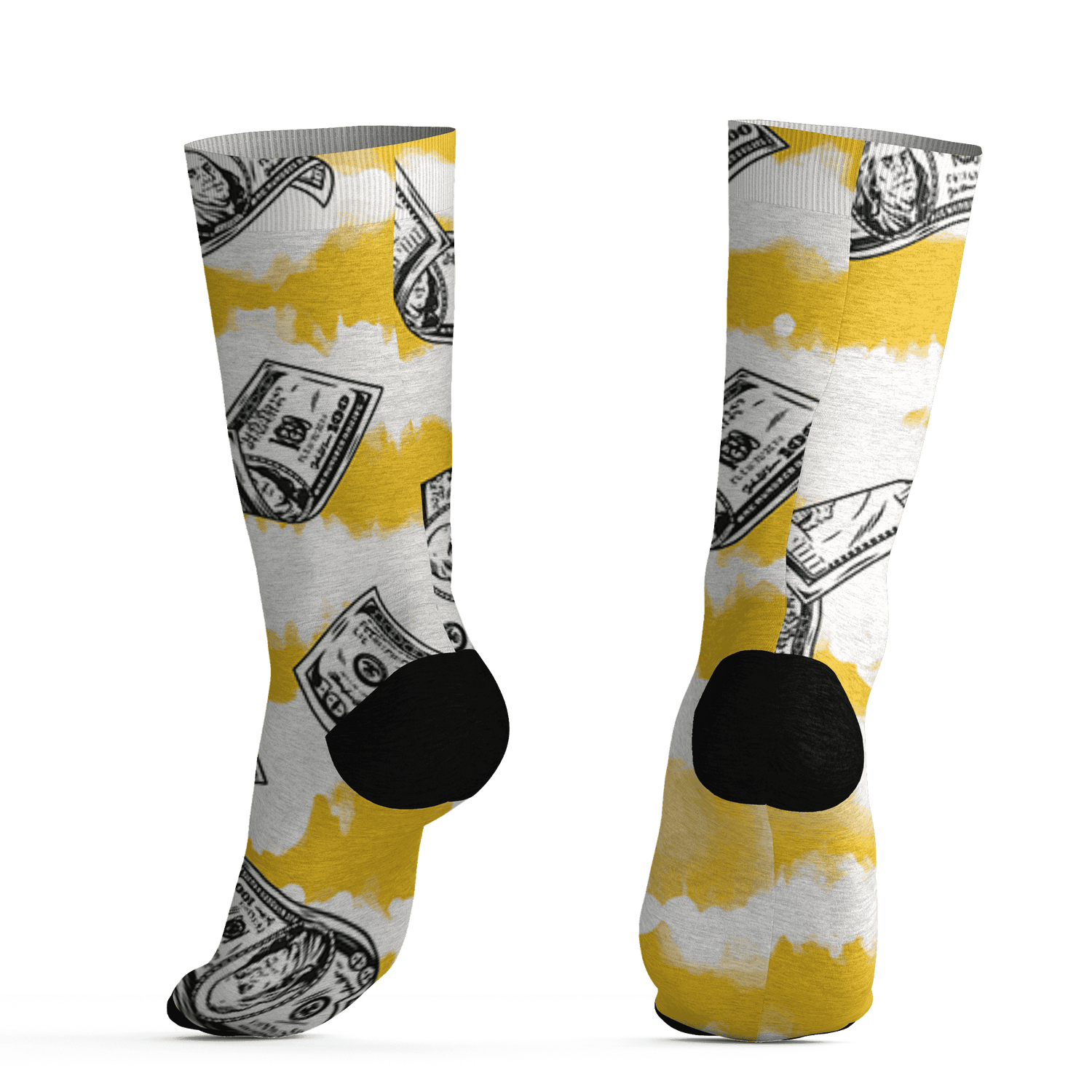 Yellow Ochre 6s Socks Match Paid In Full 3D All-Over Print - NastyJamz