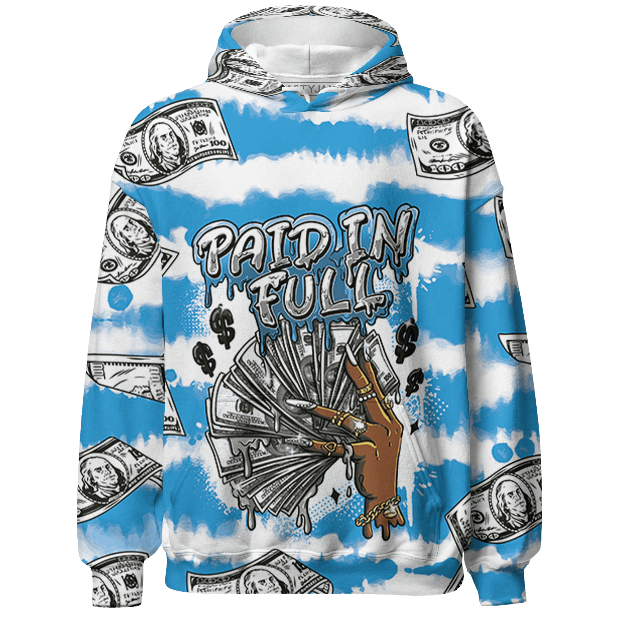 Powder Blue 9s Hoodie Match Paid In Full 3D All-Over Print - NastyJamz